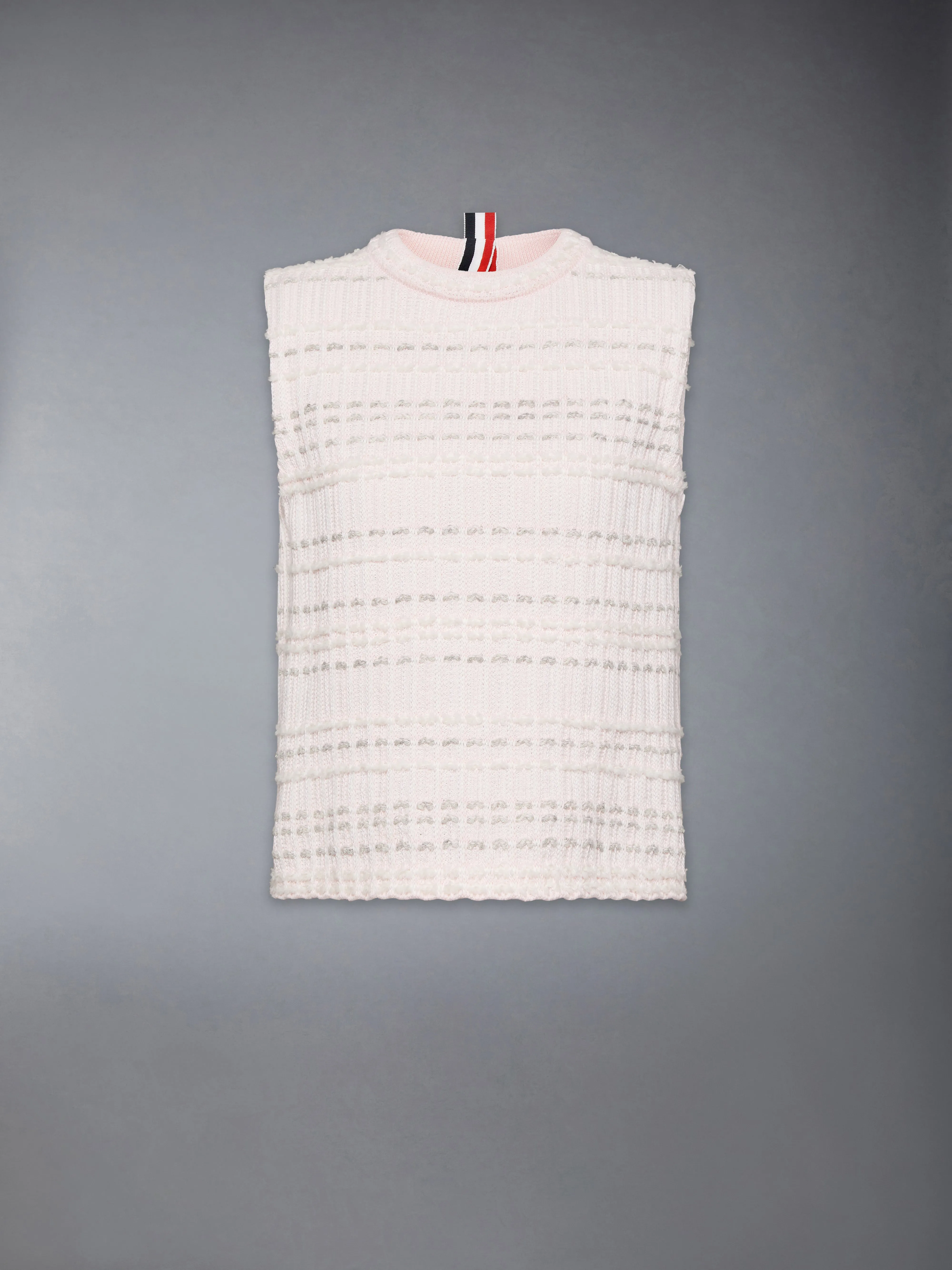 SEERSUCKER KNIT TWEED JACQUARD SHELL TOP sold by Thom Browne product image thumbnail 5