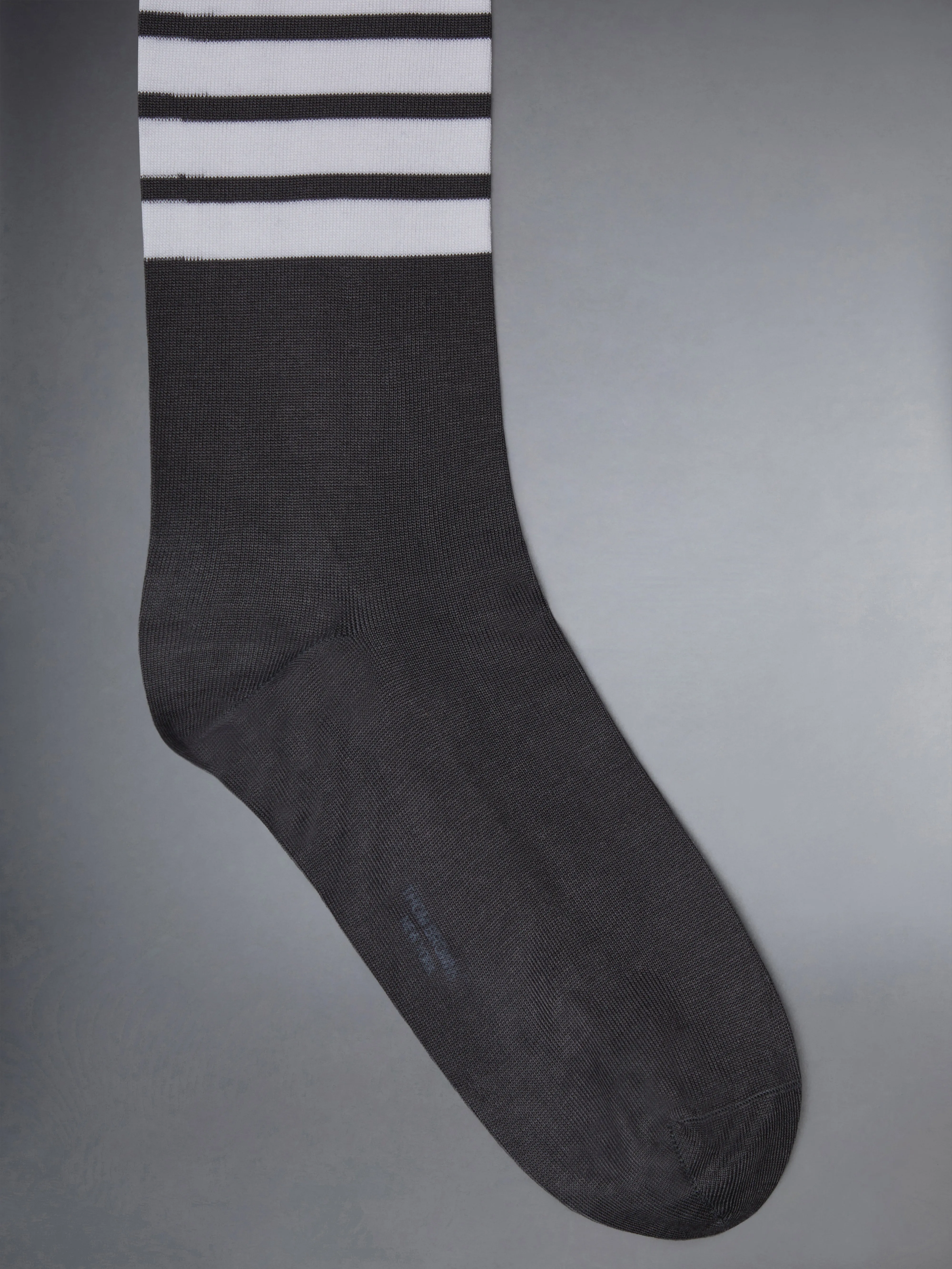 COTTON 4-BAR MID CALF SOCK sold by Thom Browne product image thumbnail 2