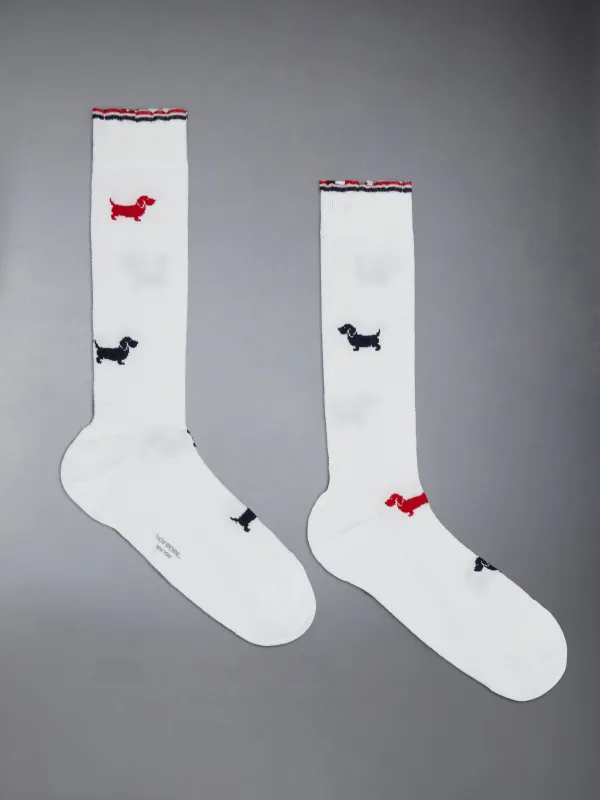 MID CALF POINTELLE HECTOR SOCKS sold by Thom Browne