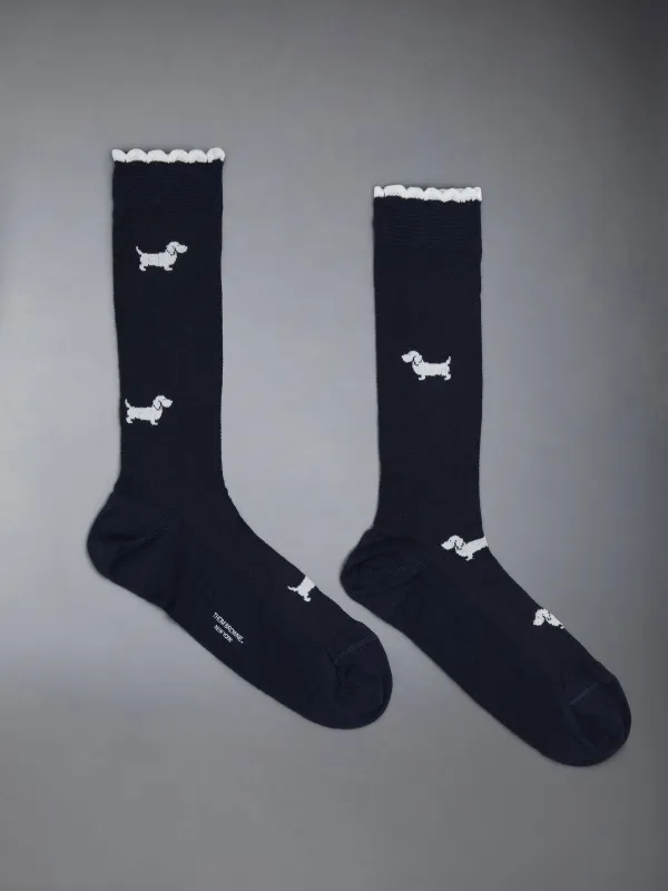 MID CALF POINTELLE HECTOR SOCKS sold by Thom Browne