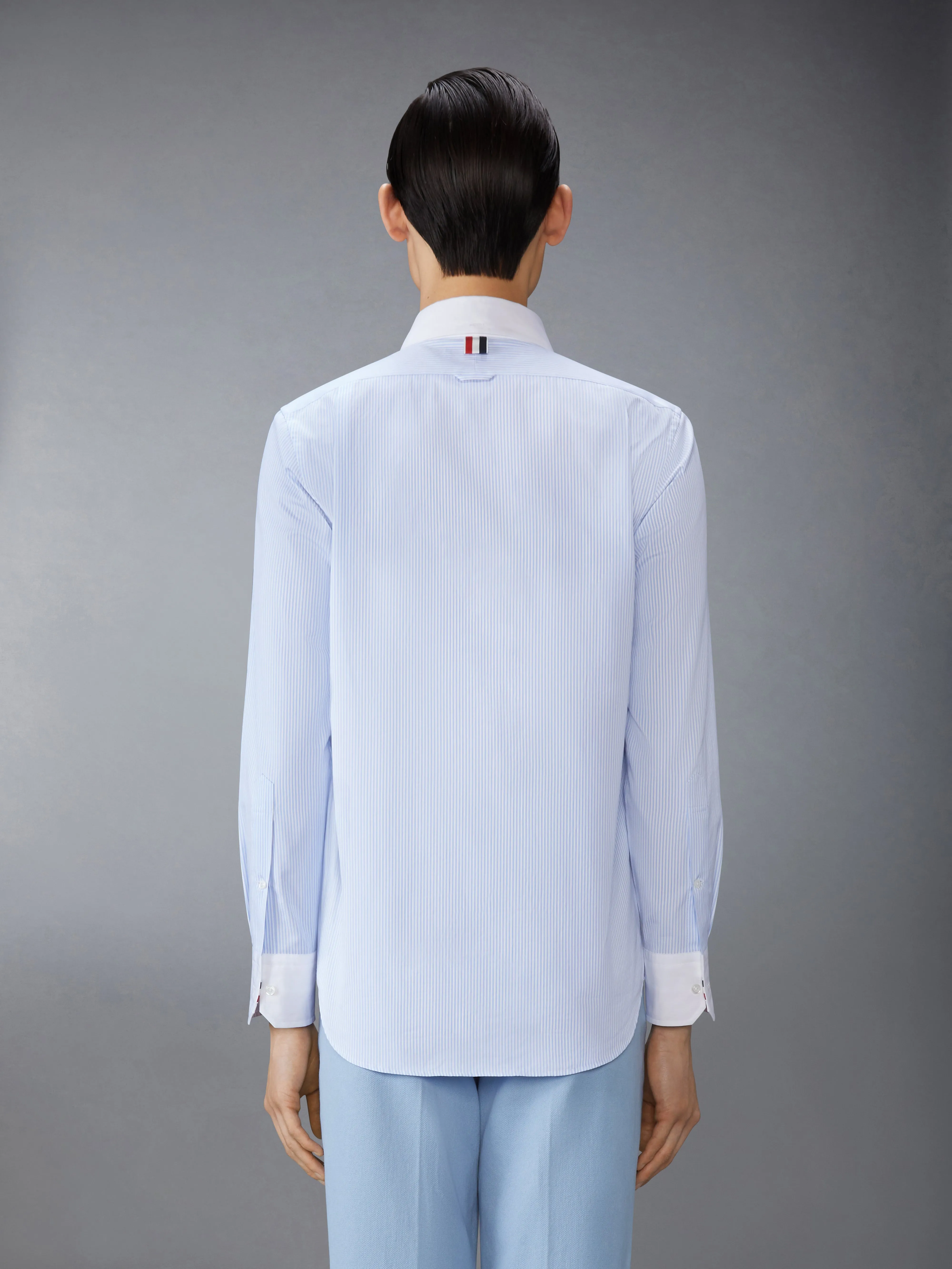 MICRO UNIVERSITY STRIPED POPLIN SHIRT sold by Thom Browne product image thumbnail 3