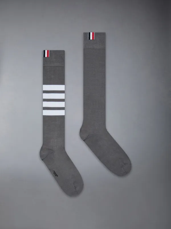 LIGHTWEIGHT COTTON 4-BAR OVER THE CALF SOCK sold by Thom Browne