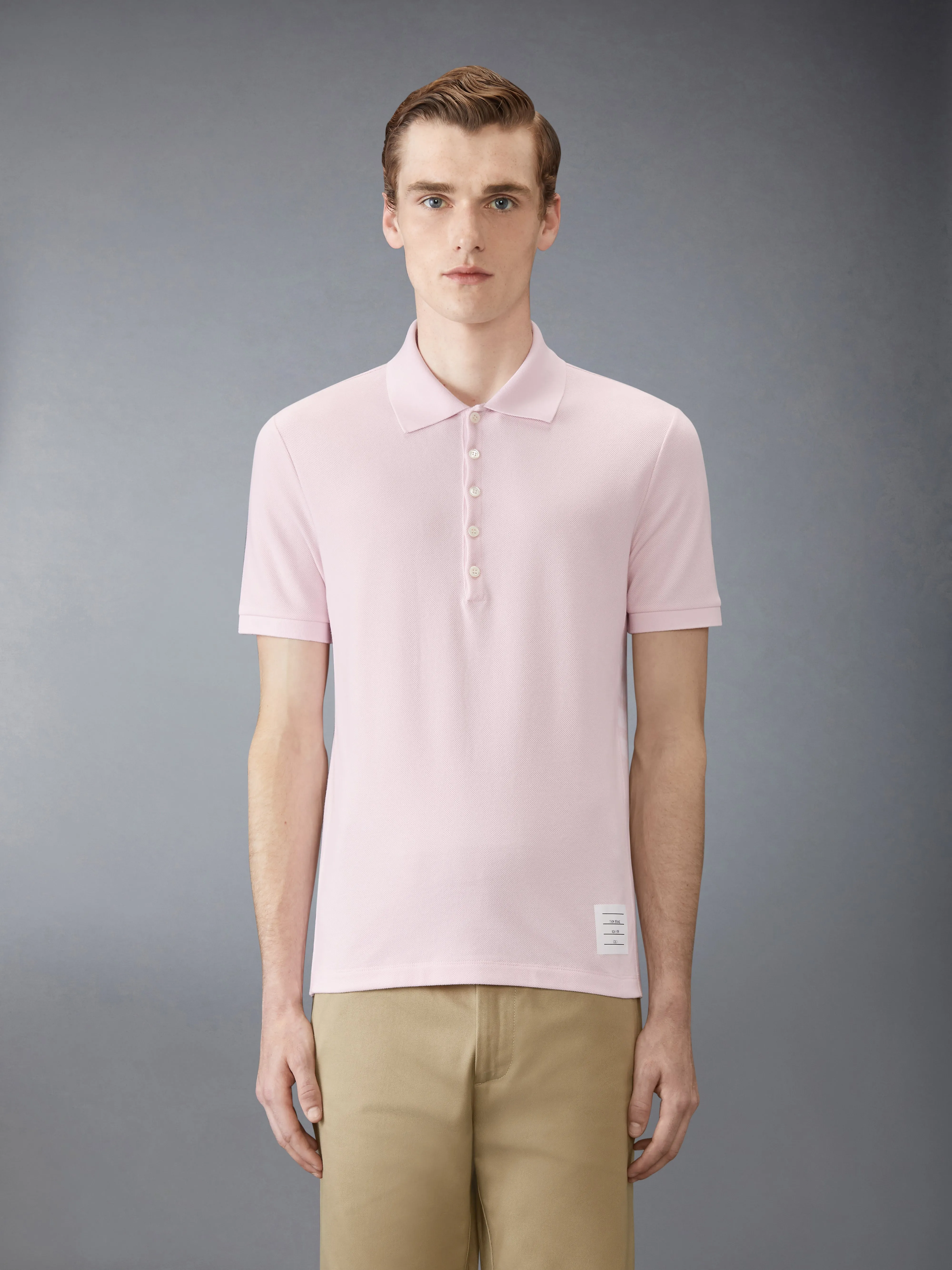 CLASSIC PIQUE 4-BAR POLO sold by Thom Browne