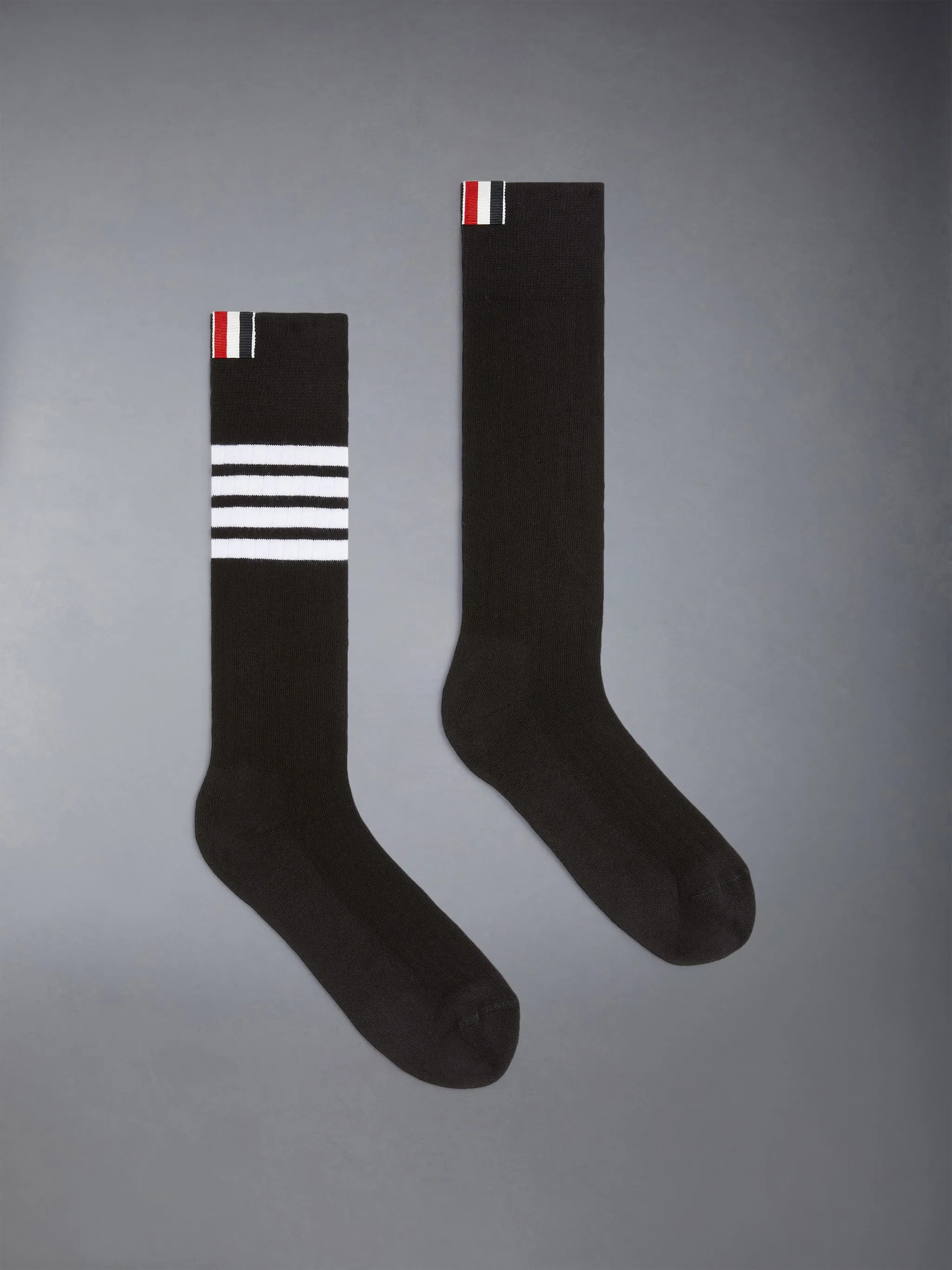 COTTON 4-BAR ATHLETIC MID CALF SOCKS sold by Thom Browne