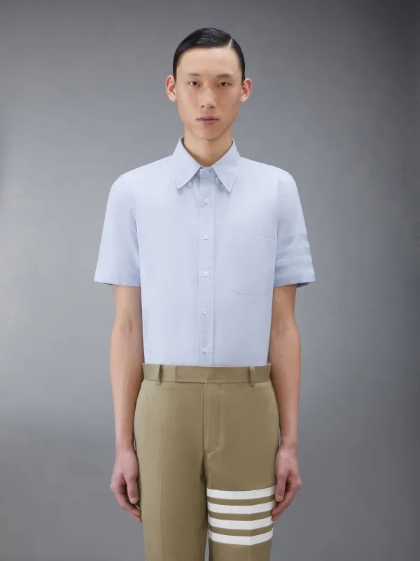 OXFORD 4-BAR SHORT SLEEVE SHIRT sold by Thom Browne