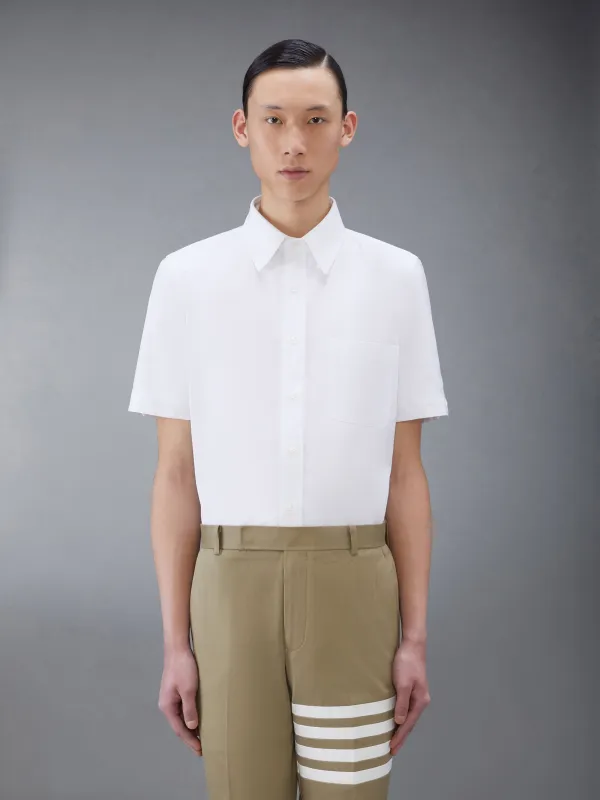 OXFORD 4-BAR SHORT SLEEVE SHIRT sold by Thom Browne