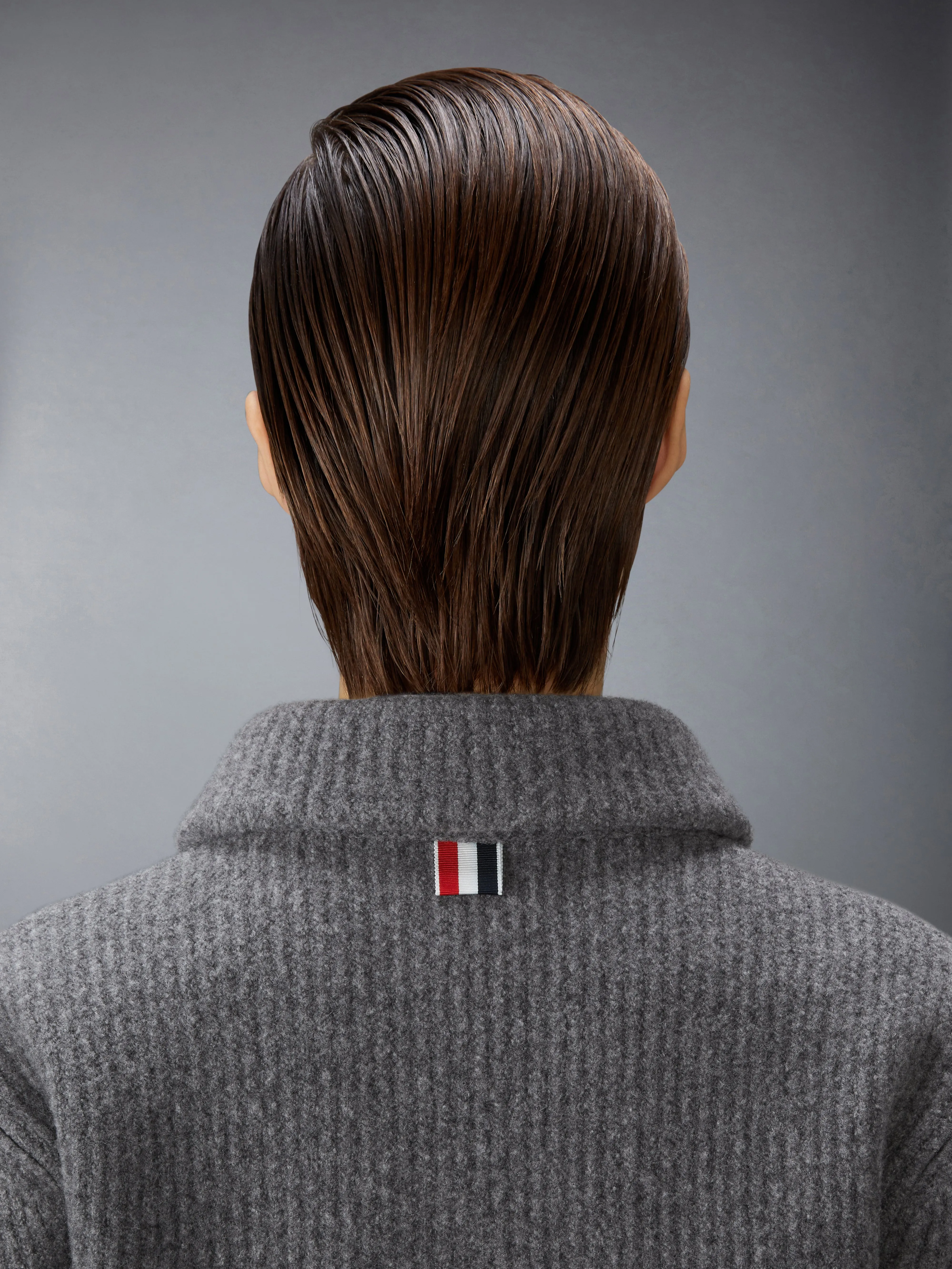 BOILED MERINO WOOL 4-BAR BOMBER JACKET sold by Thom Browne product image thumbnail 4