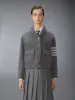 BOILED MERINO WOOL 4-BAR BOMBER JACKET sold by Thom Browne