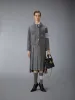 BOILED MERINO WOOL 4-BAR BOMBER JACKET sold by Thom Browne