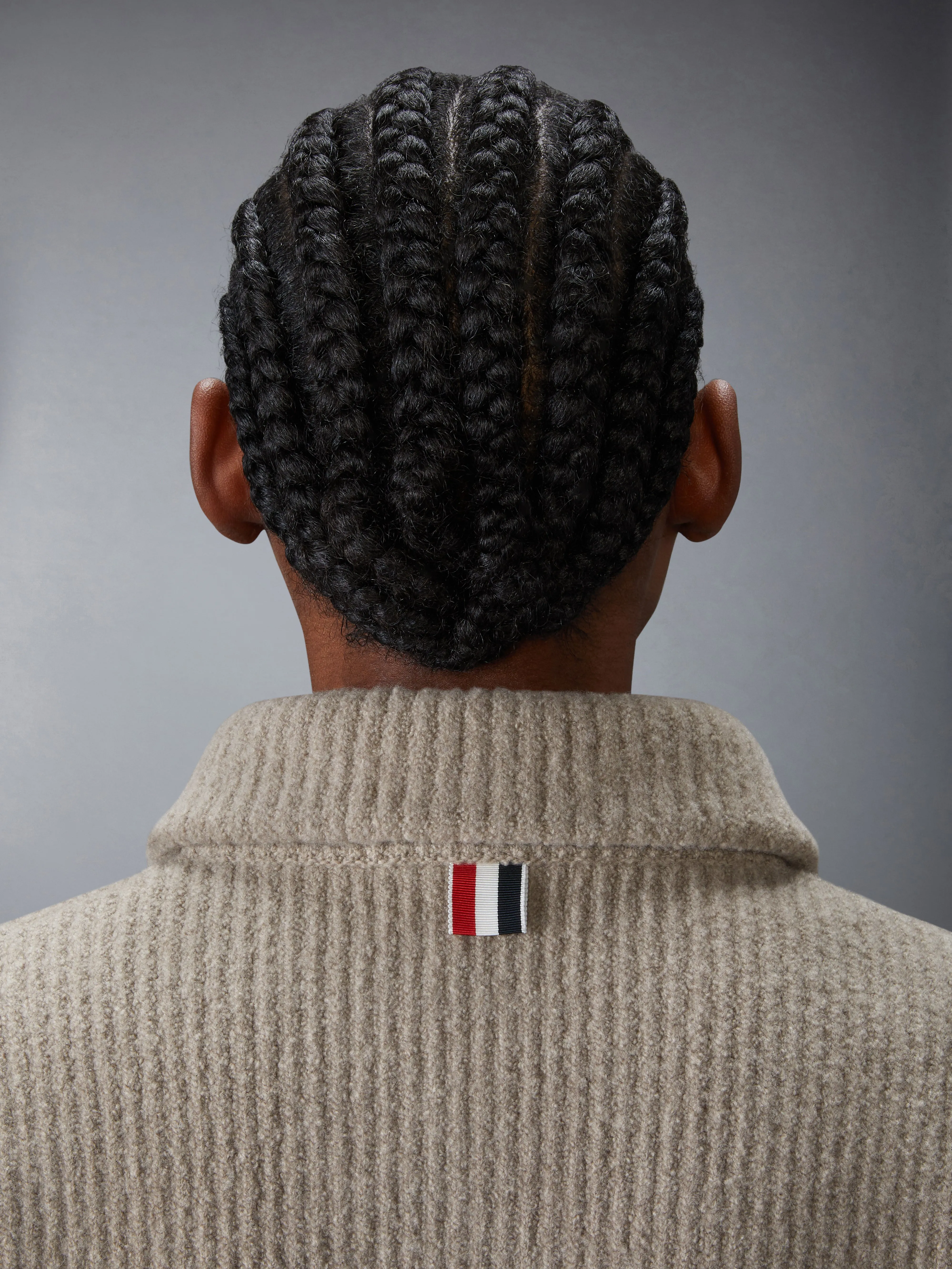 BOILED MERINO WOOL 4-BAR BOMBER JACKET sold by Thom Browne product image thumbnail 4
