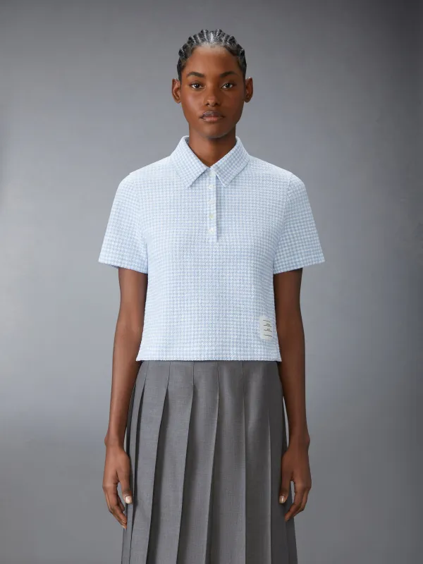 GINGHAM COTTON TWEED POLO sold by Thom Browne