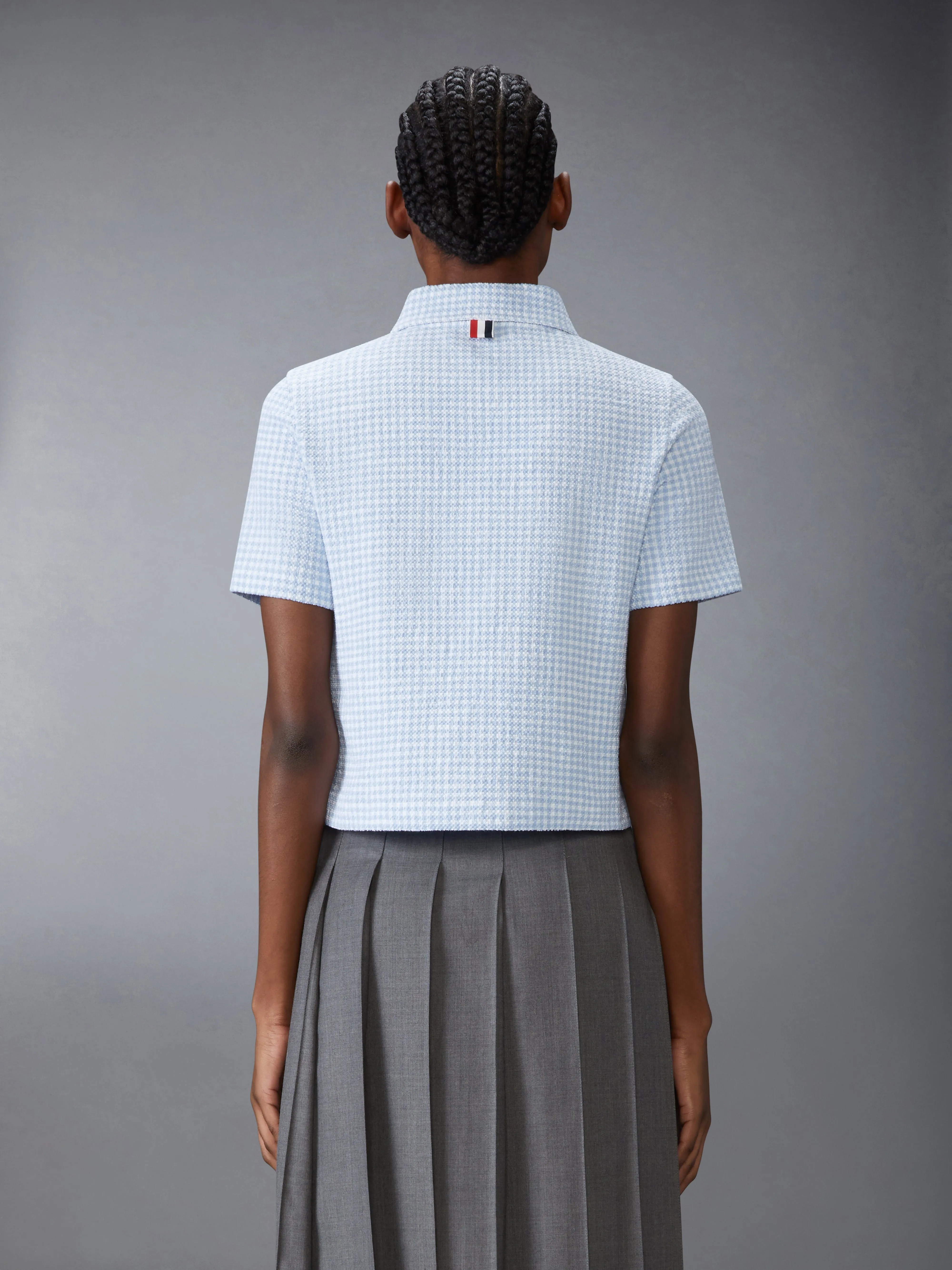 GINGHAM COTTON TWEED POLO sold by Thom Browne product image thumbnail 2