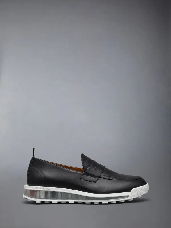 VITELLO CALF LEATHER PENNY LOAFER sold by Thom Browne