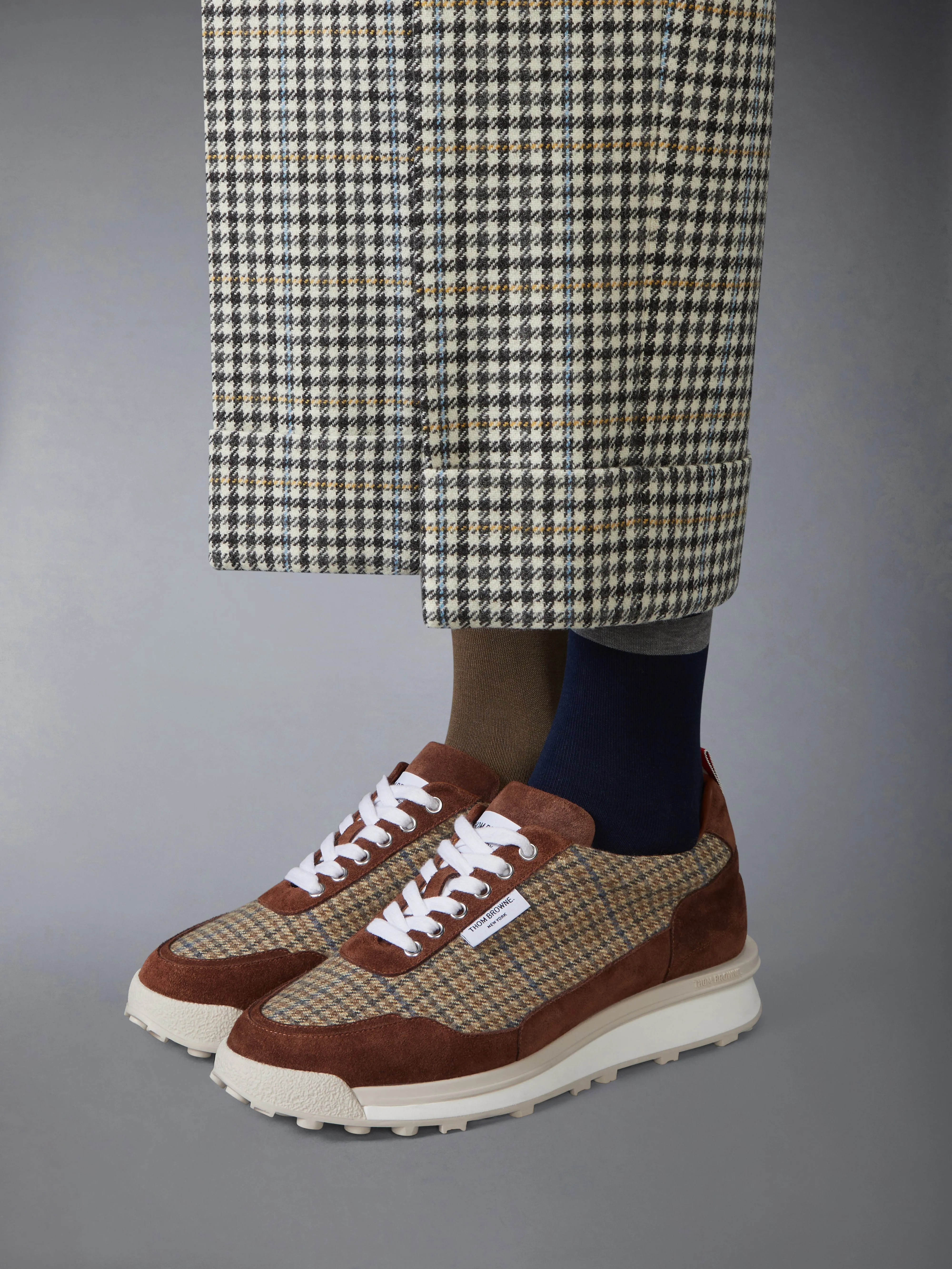 GUNCLUB CHECK CHEVIOT TWEED ALUMNI SNEAKERS sold by Thom Browne product image thumbnail 4