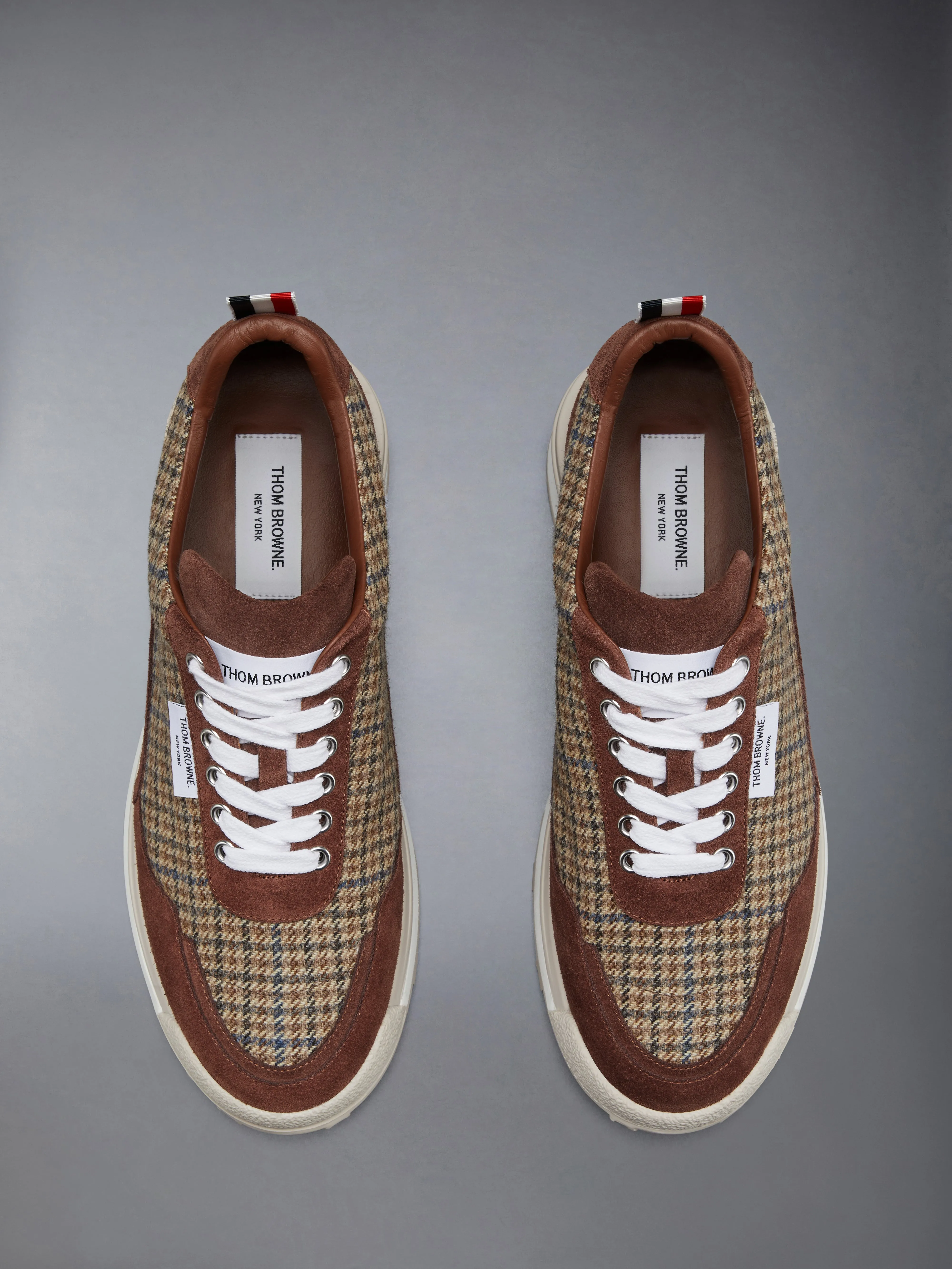 GUNCLUB CHECK CHEVIOT TWEED ALUMNI SNEAKERS sold by Thom Browne product image thumbnail 5