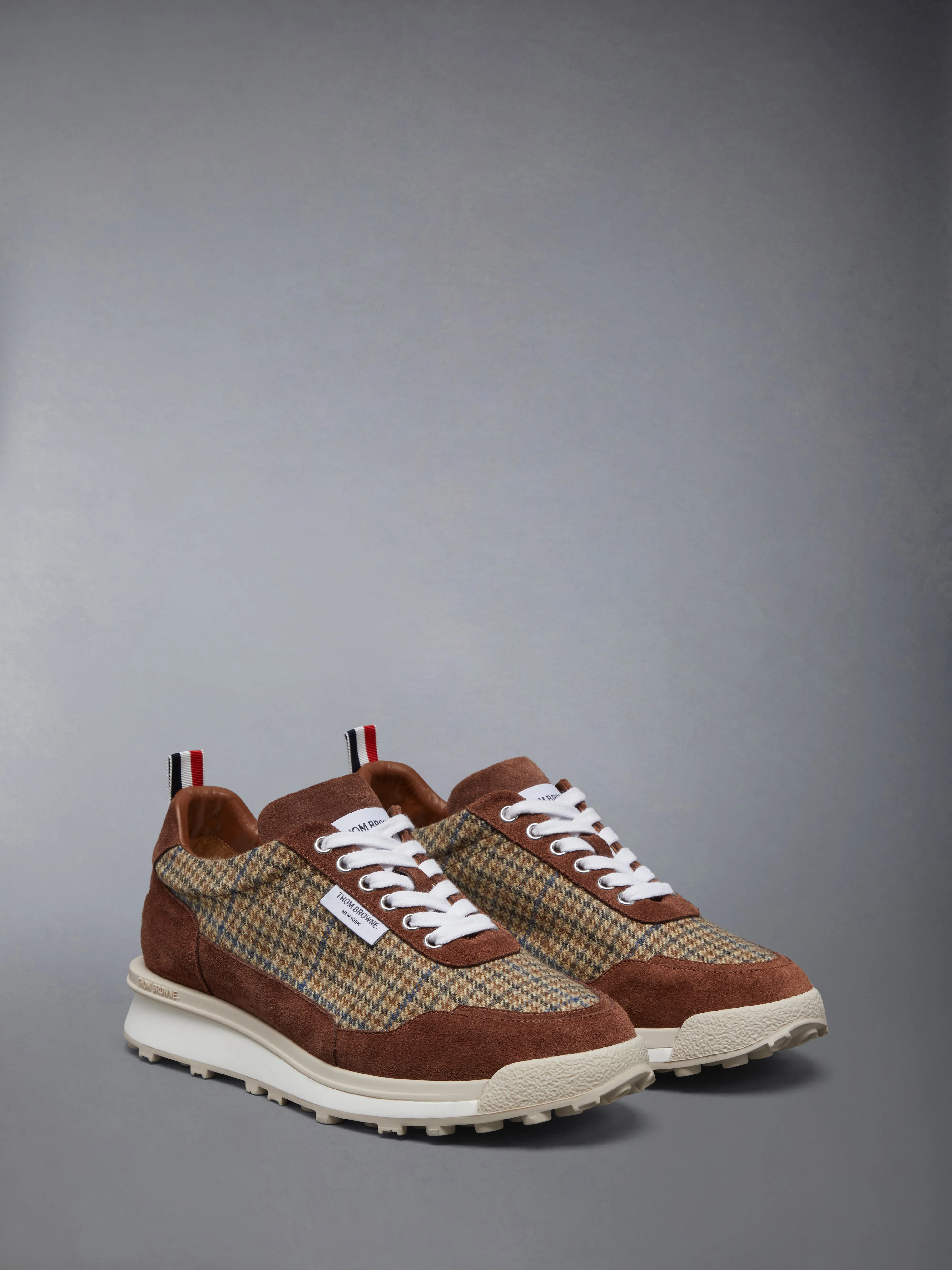 GUNCLUB CHECK CHEVIOT TWEED ALUMNI SNEAKERS sold by Thom Browne product image thumbnail 2