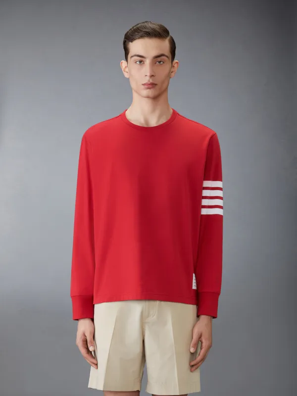 JERSEY 4-BAR RUGBY LONG SLEEVE TEE sold by Thom Browne