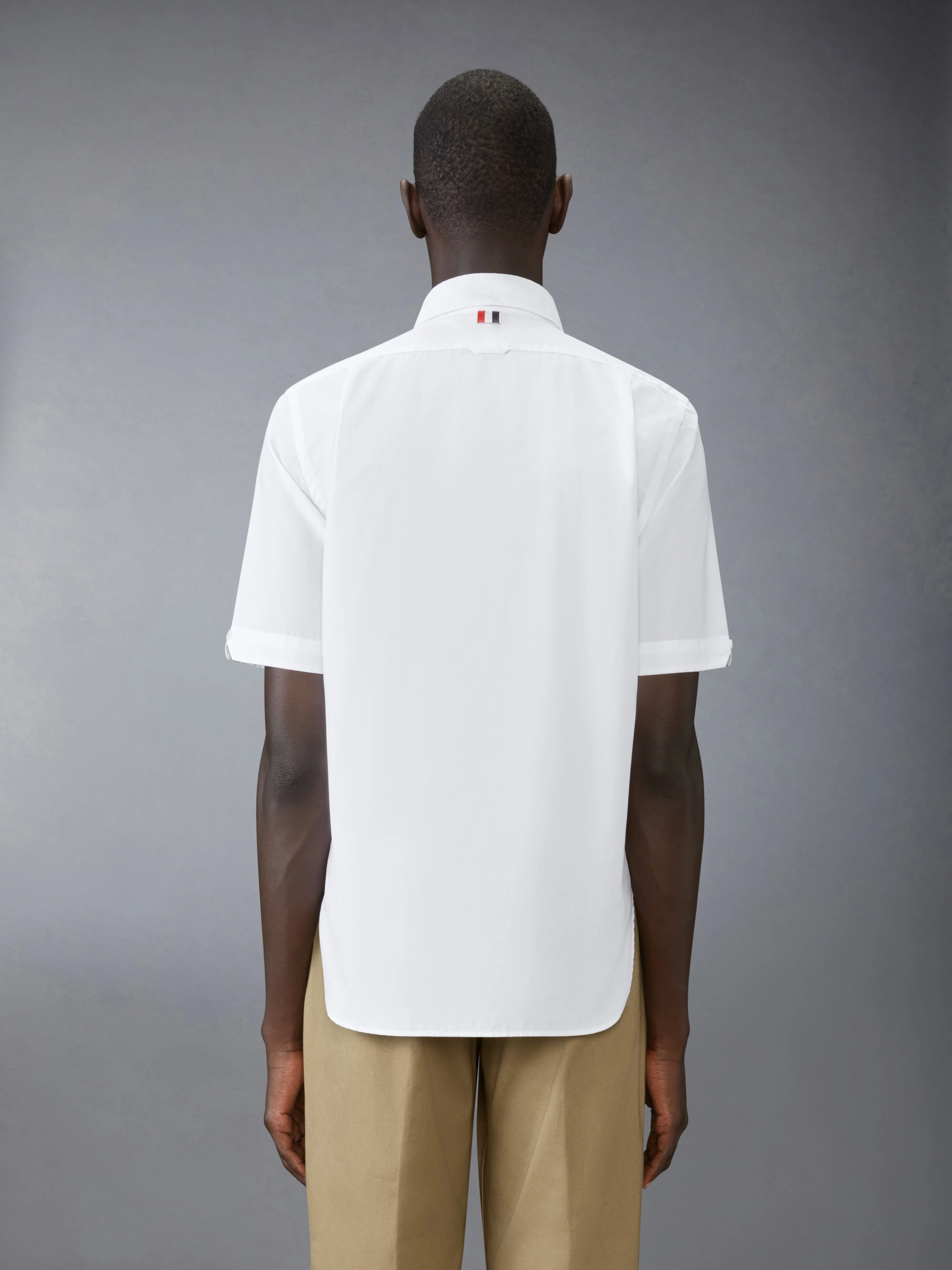 POPLIN ROUND COLLAR SHORT SLEEVE SHIRT sold by Thom Browne product image thumbnail 3