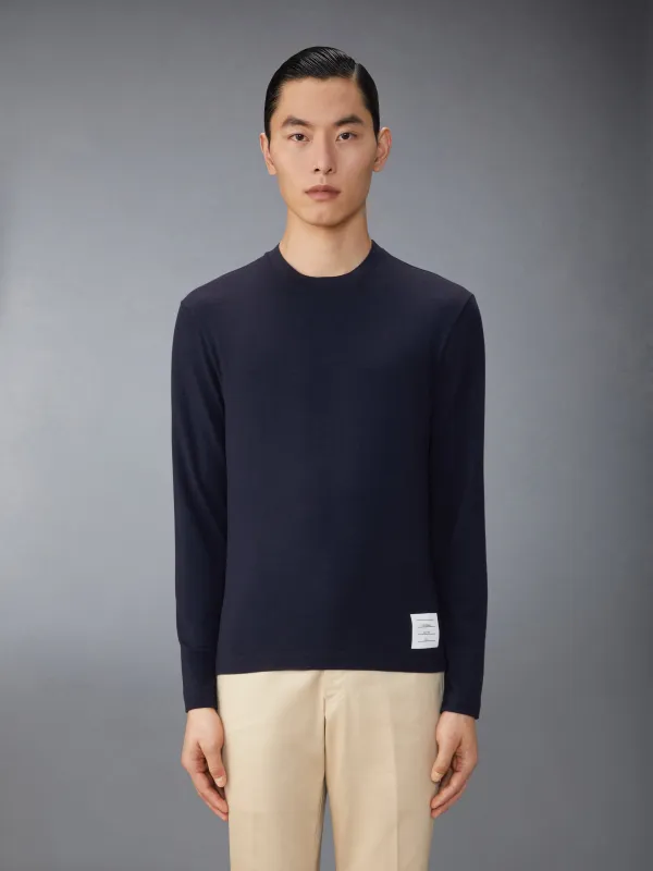 Wool Jersey 4-Bar Long Sleeve Tee sold by Thom Browne
