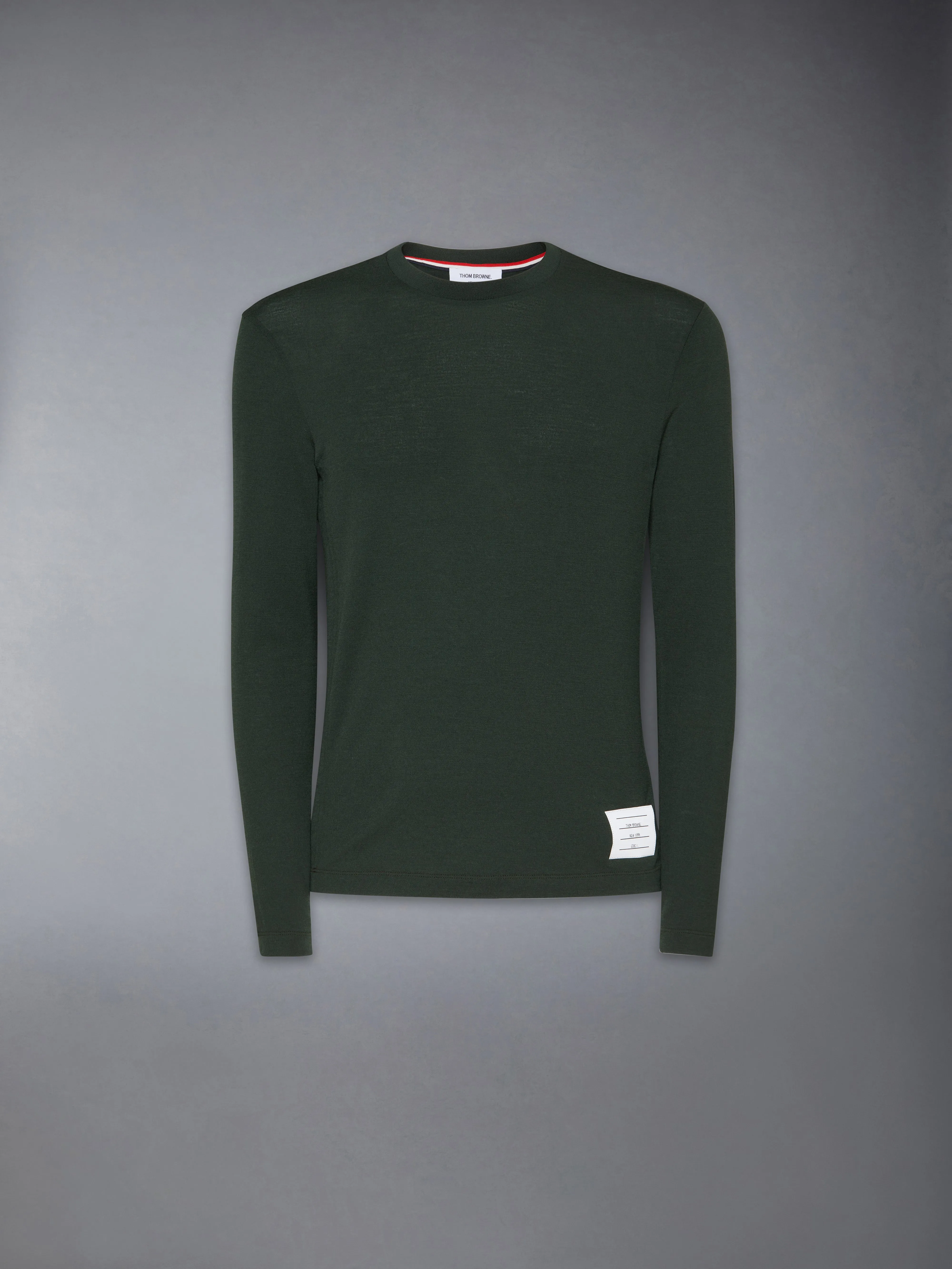 Wool Jersey 4-Bar Long Sleeve Tee sold by Thom Browne product image thumbnail 5