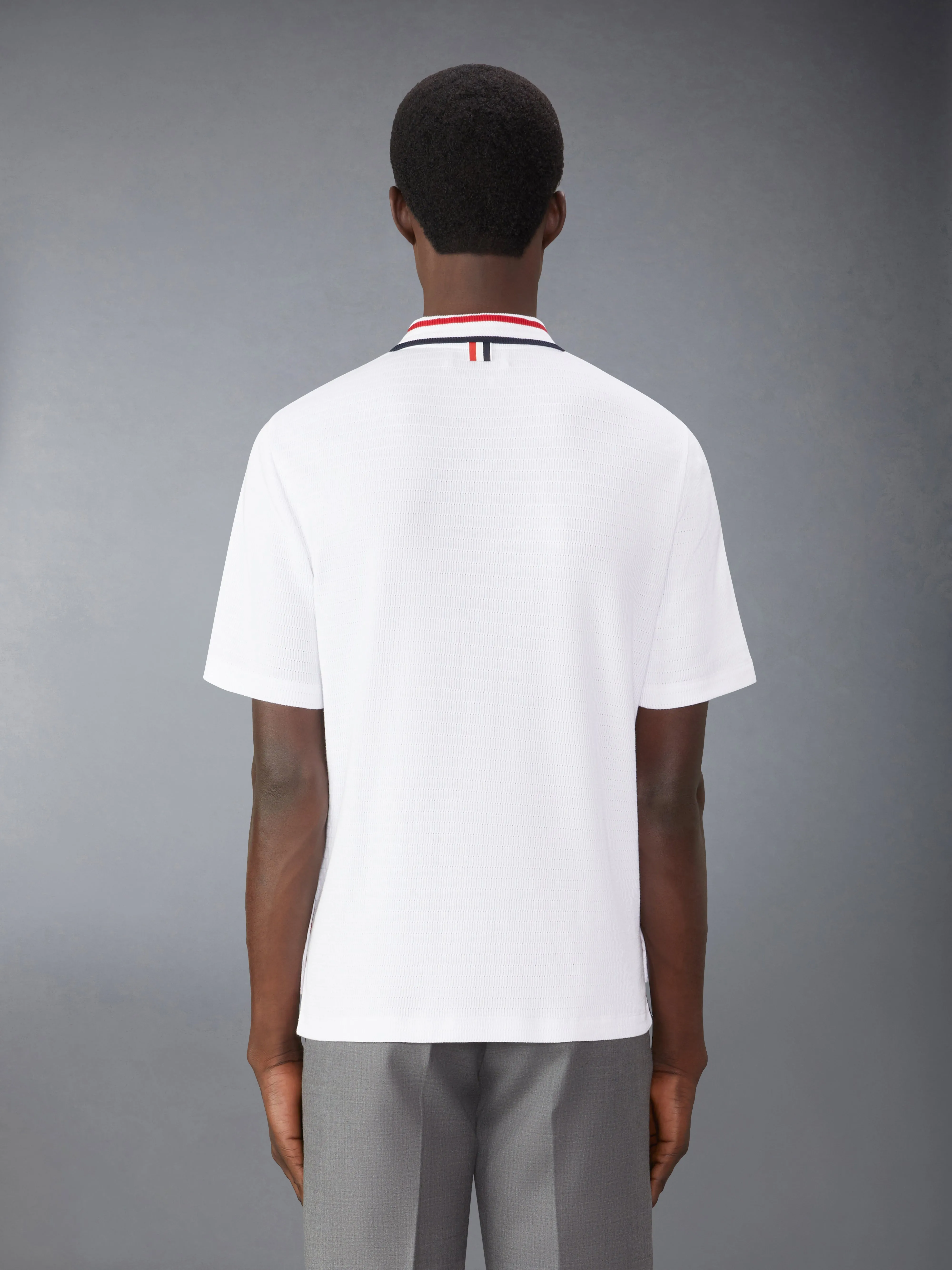 POINTELLE COTTON SHORT SLEEVE SHIRT sold by Thom Browne product image thumbnail 2
