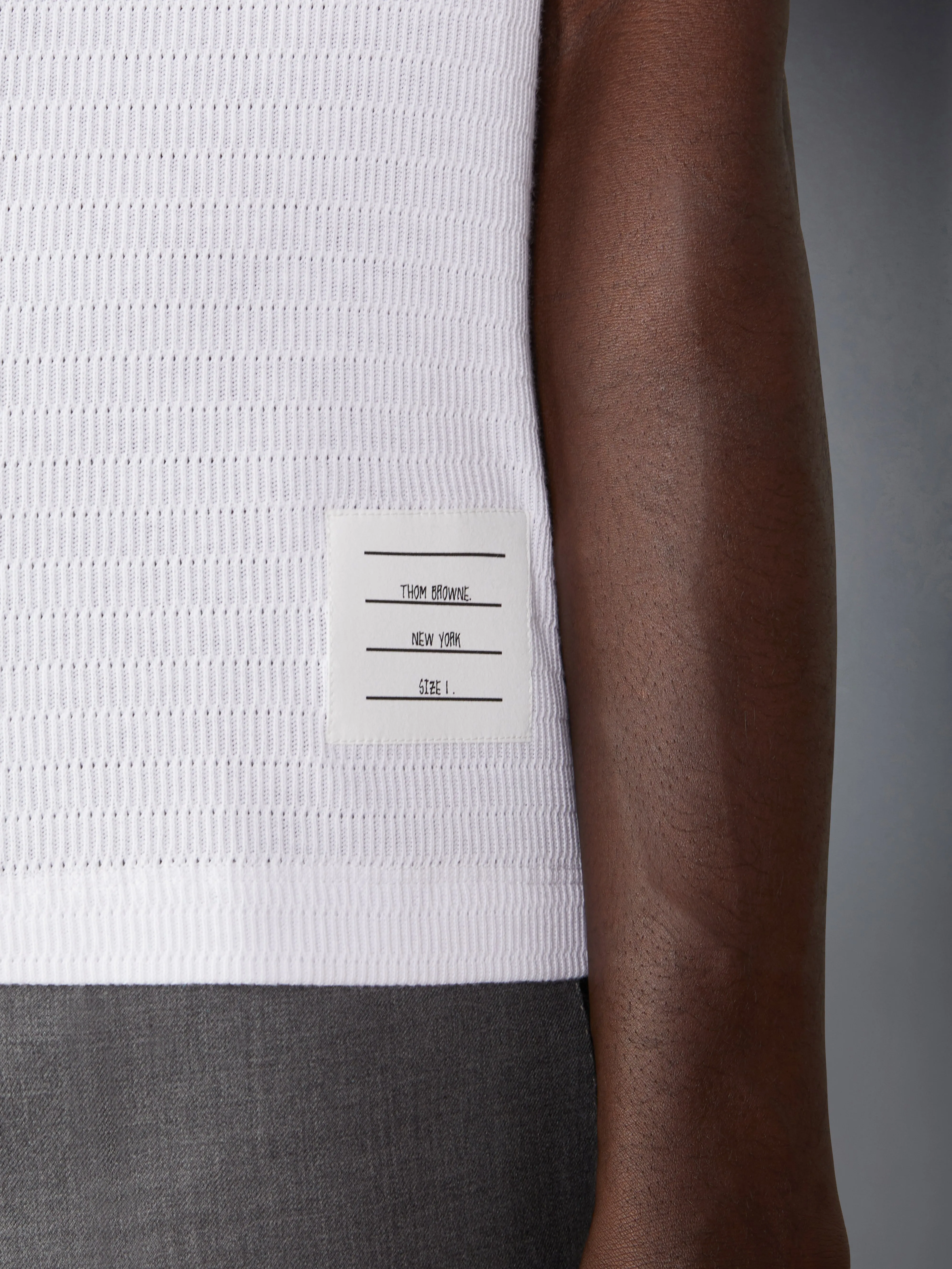 POINTELLE COTTON SHORT SLEEVE SHIRT sold by Thom Browne product image thumbnail 4