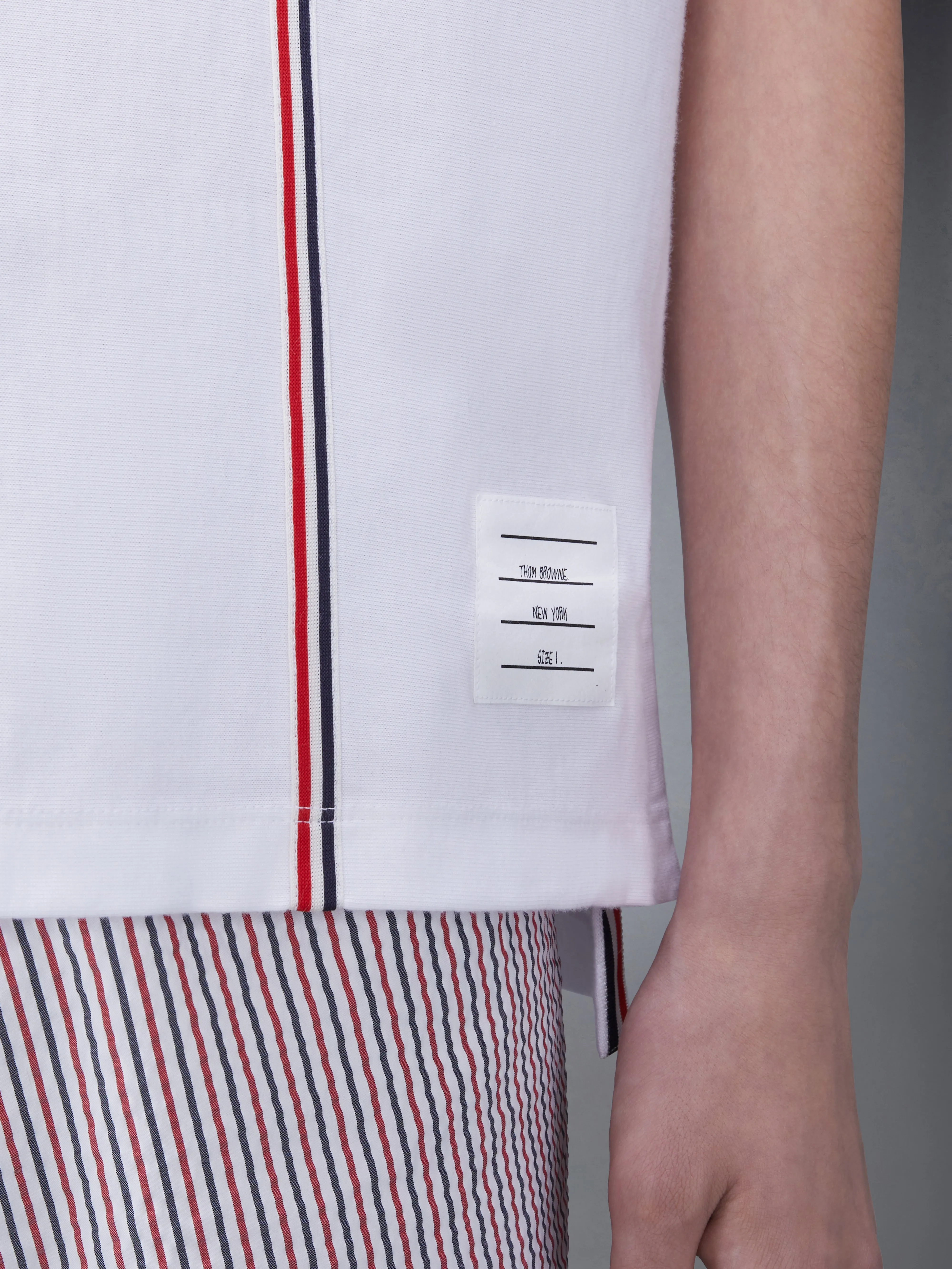 RWB STRIPE JERSEY TEE sold by Thom Browne product image thumbnail 5