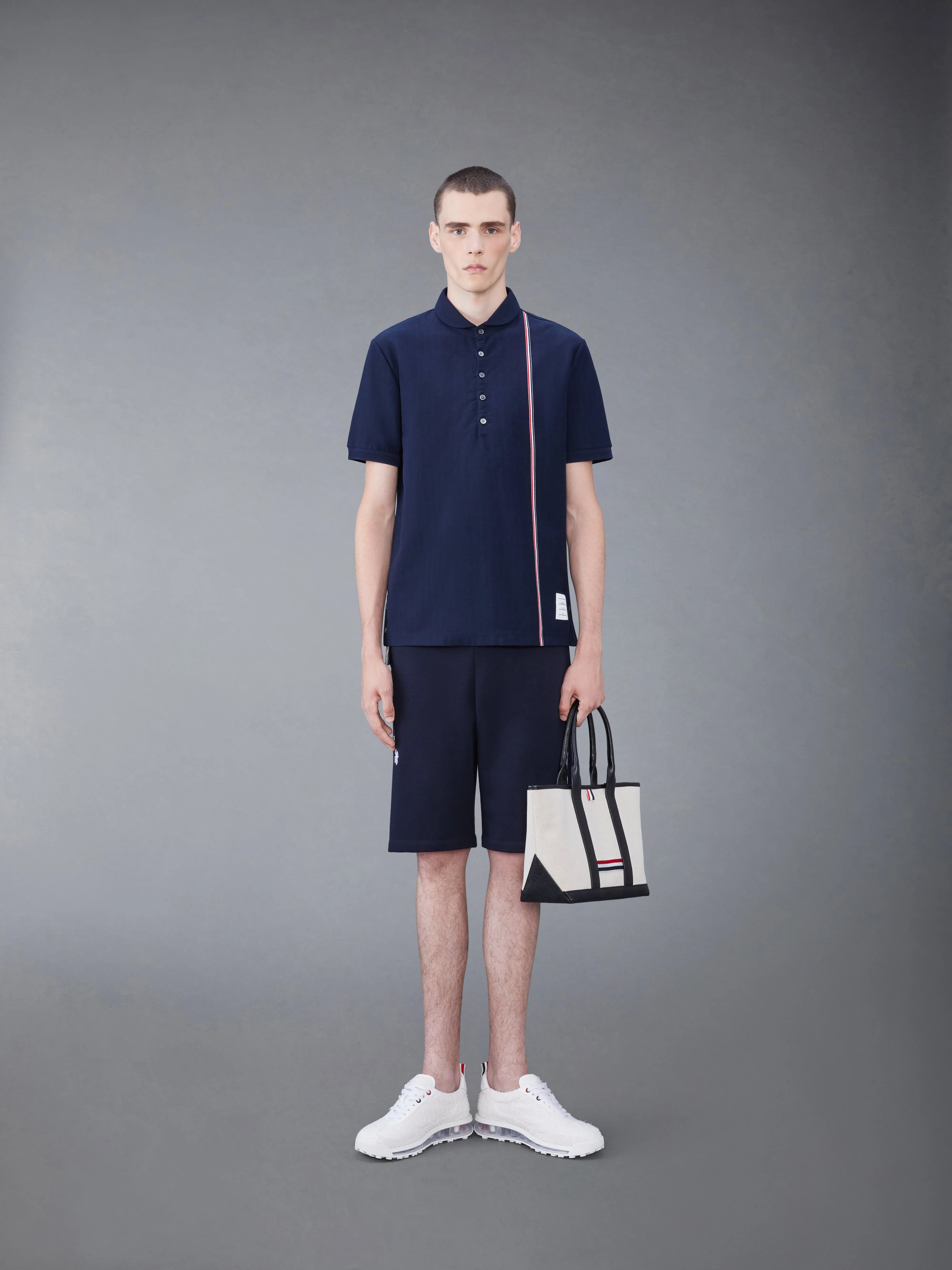 RWB STRIPE JERSEY POLO sold by Thom Browne product image thumbnail 3