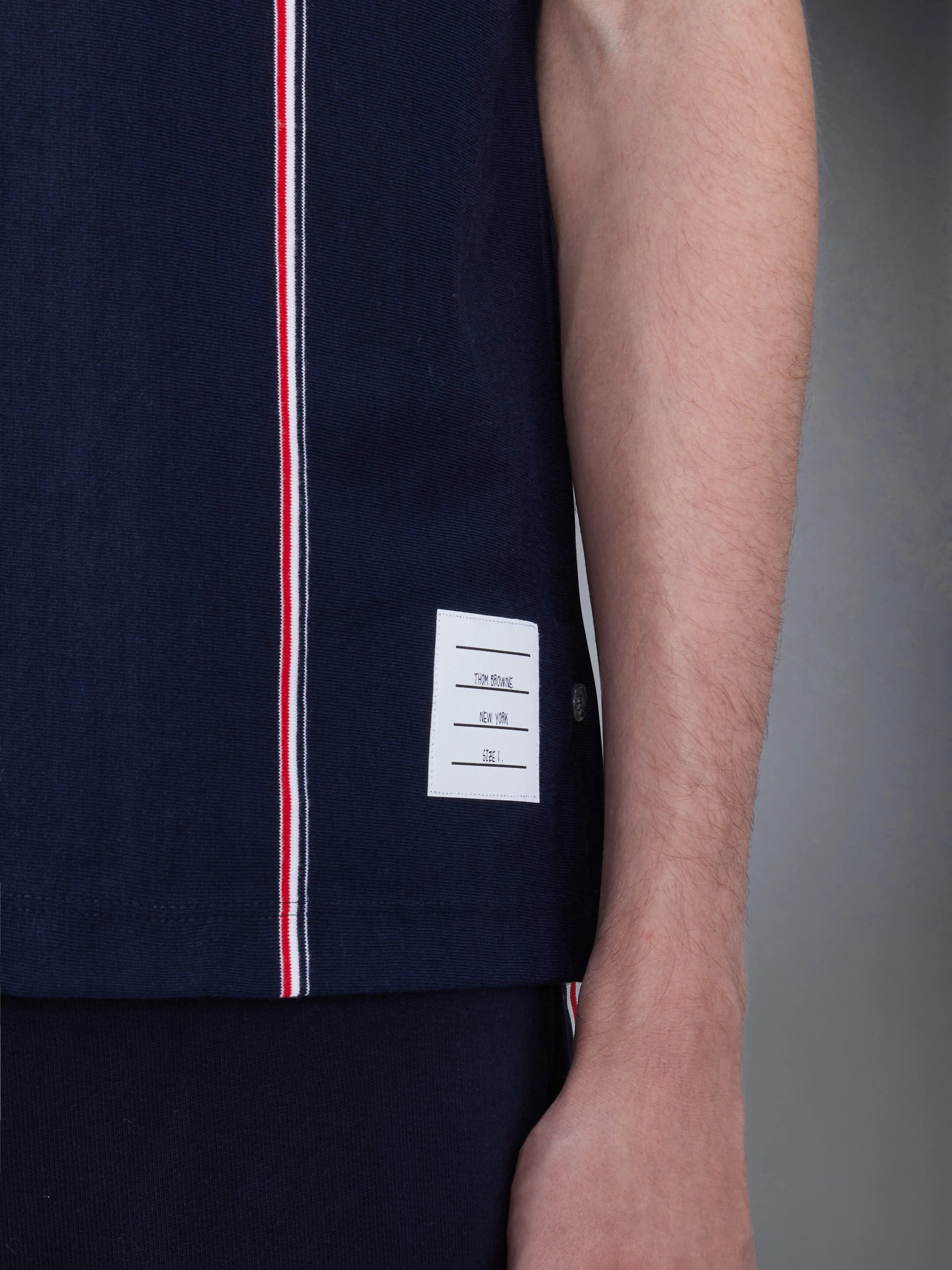RWB STRIPE JERSEY POLO sold by Thom Browne product image thumbnail 5