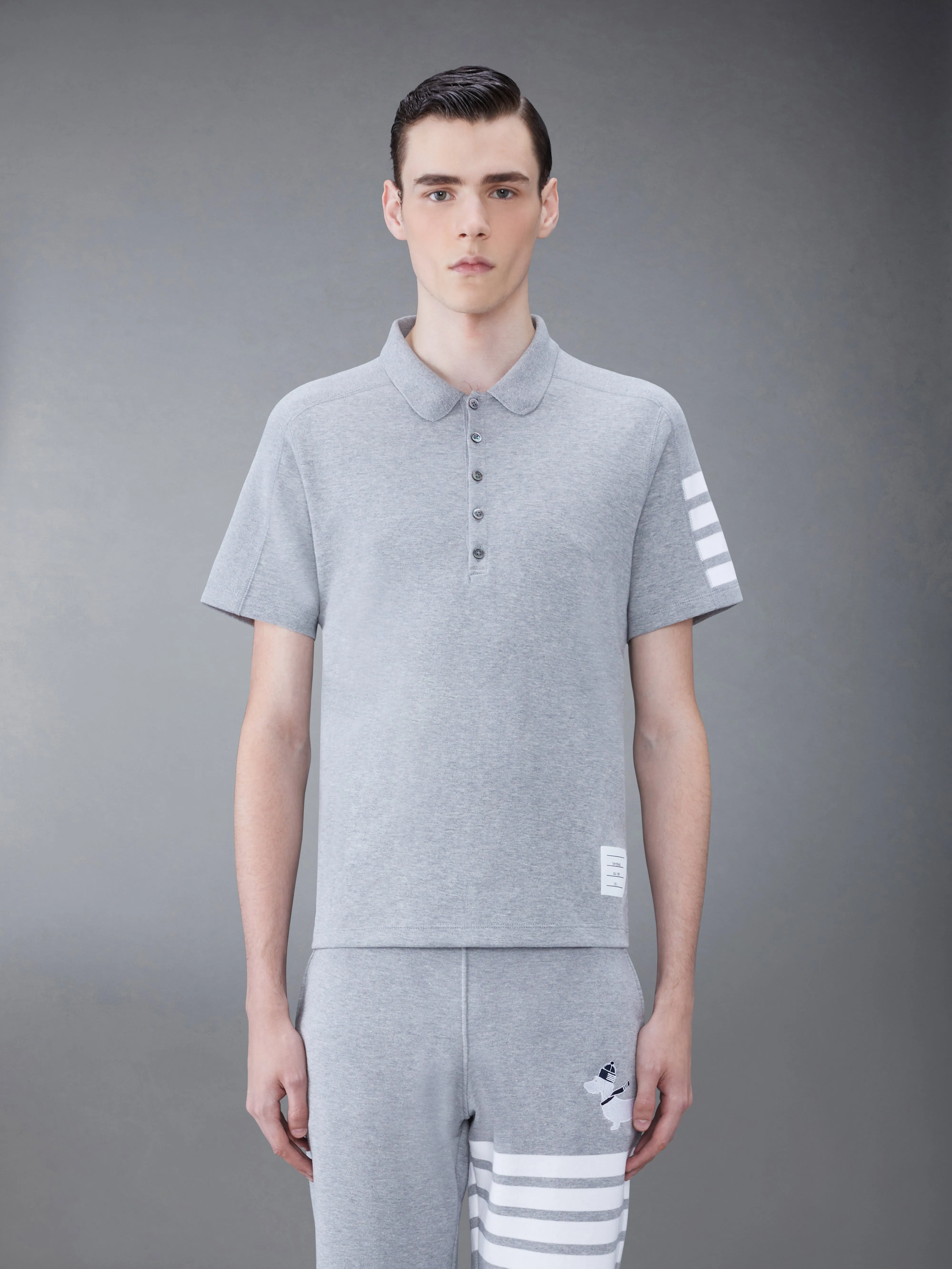 MILANO COTTON 4-BAR POLO sold by Thom Browne