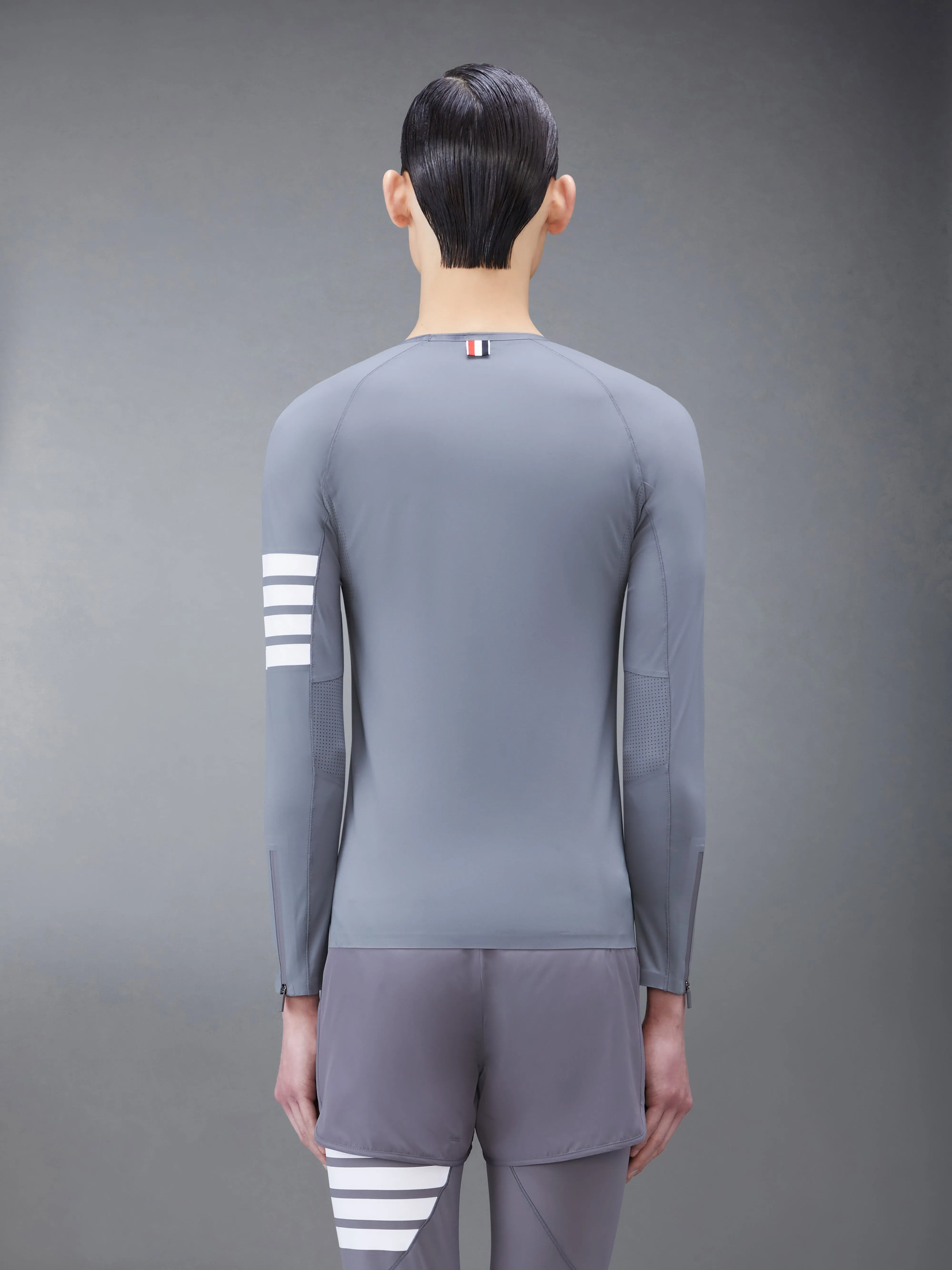 INTERLOCK 4-BAR COMPRESSION LONG SLEEVE TEE sold by Thom Browne product image thumbnail 2