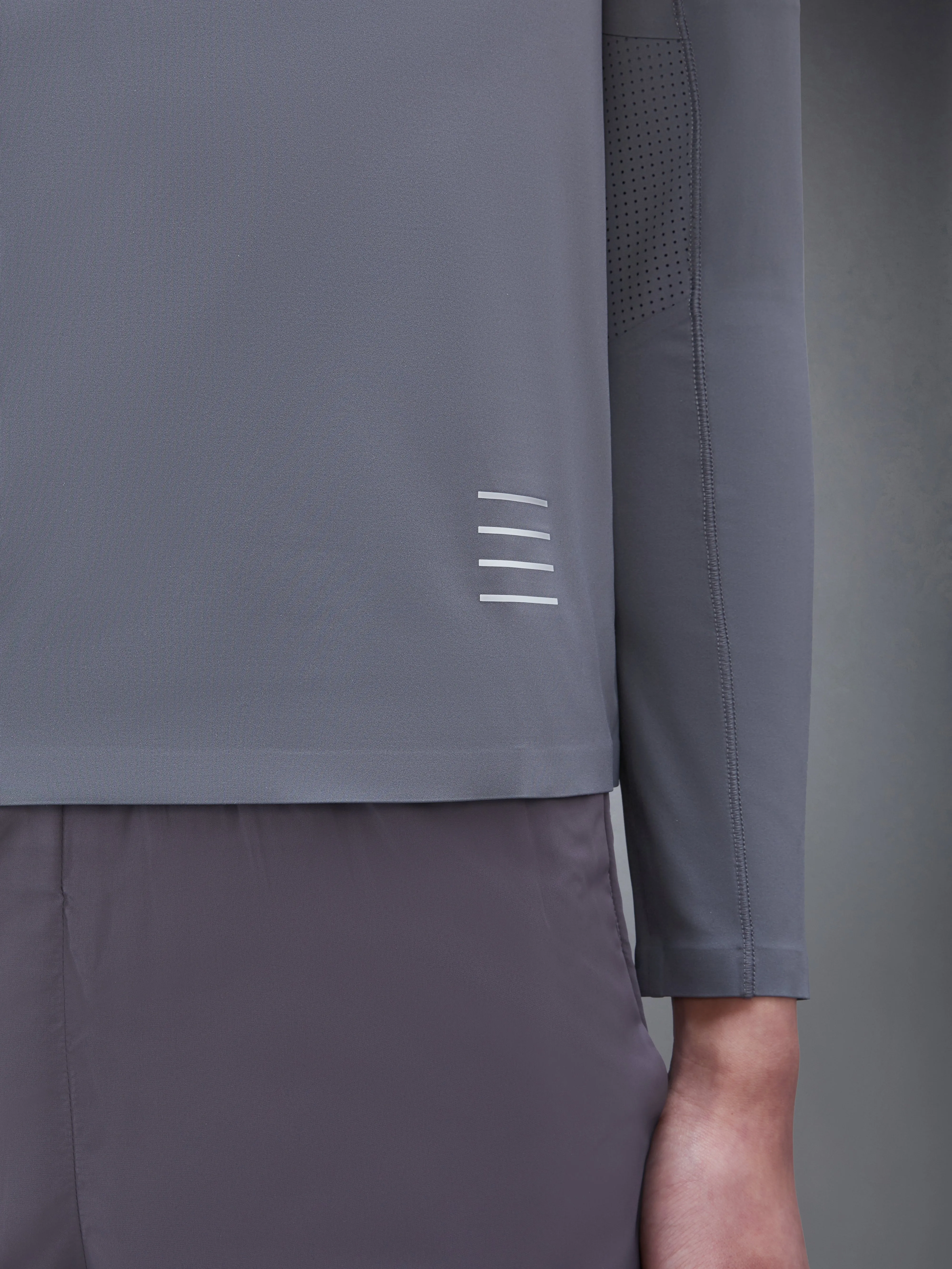 INTERLOCK 4-BAR COMPRESSION LONG SLEEVE TEE sold by Thom Browne product image thumbnail 4