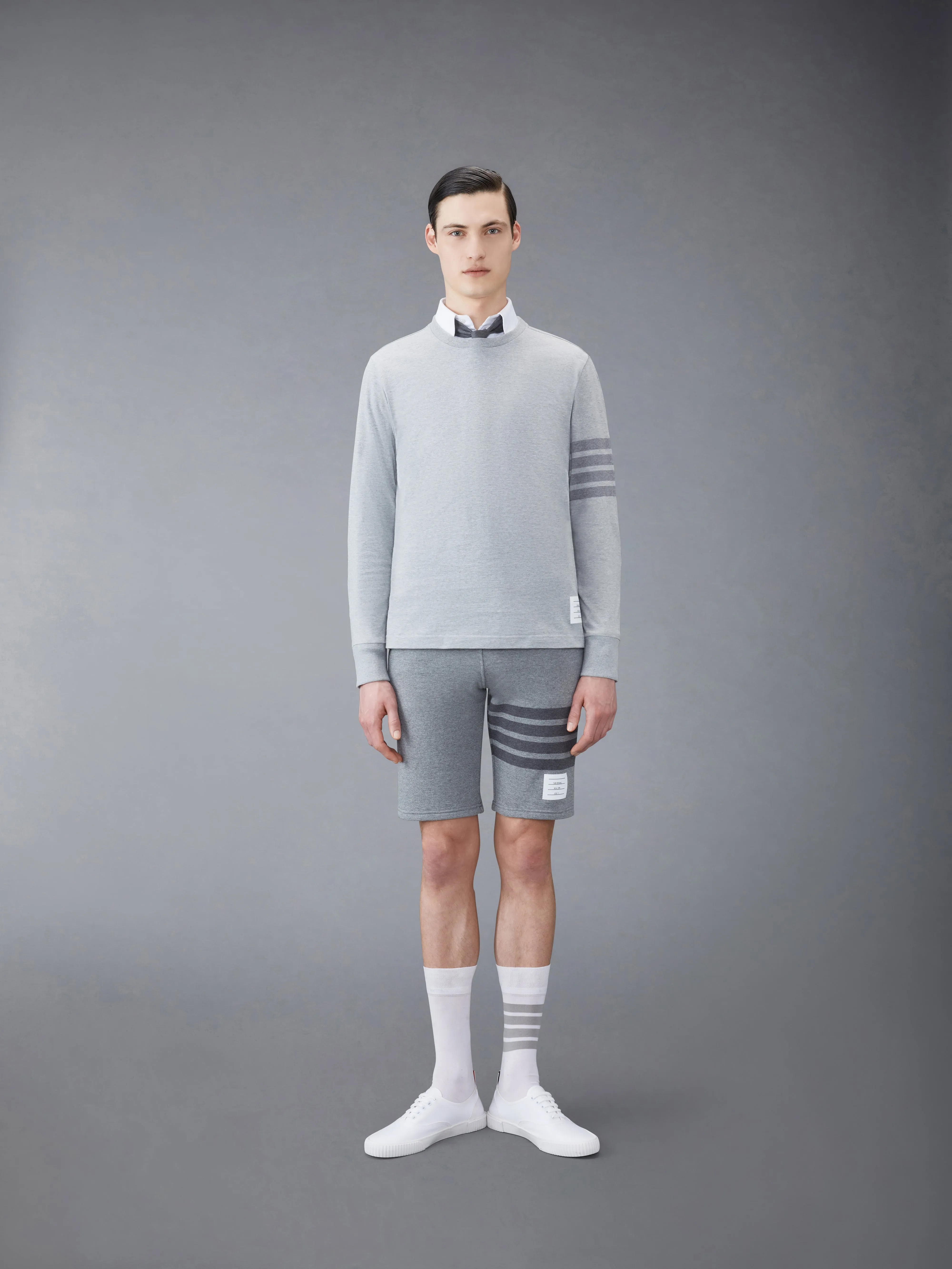 JERSEY 4-BAR RUGBY LONG SLEEVE TEE sold by Thom Browne product image thumbnail 3