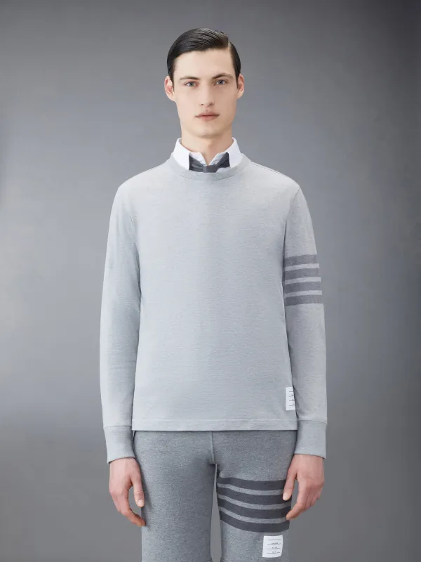 JERSEY 4-BAR RUGBY LONG SLEEVE TEE sold by Thom Browne