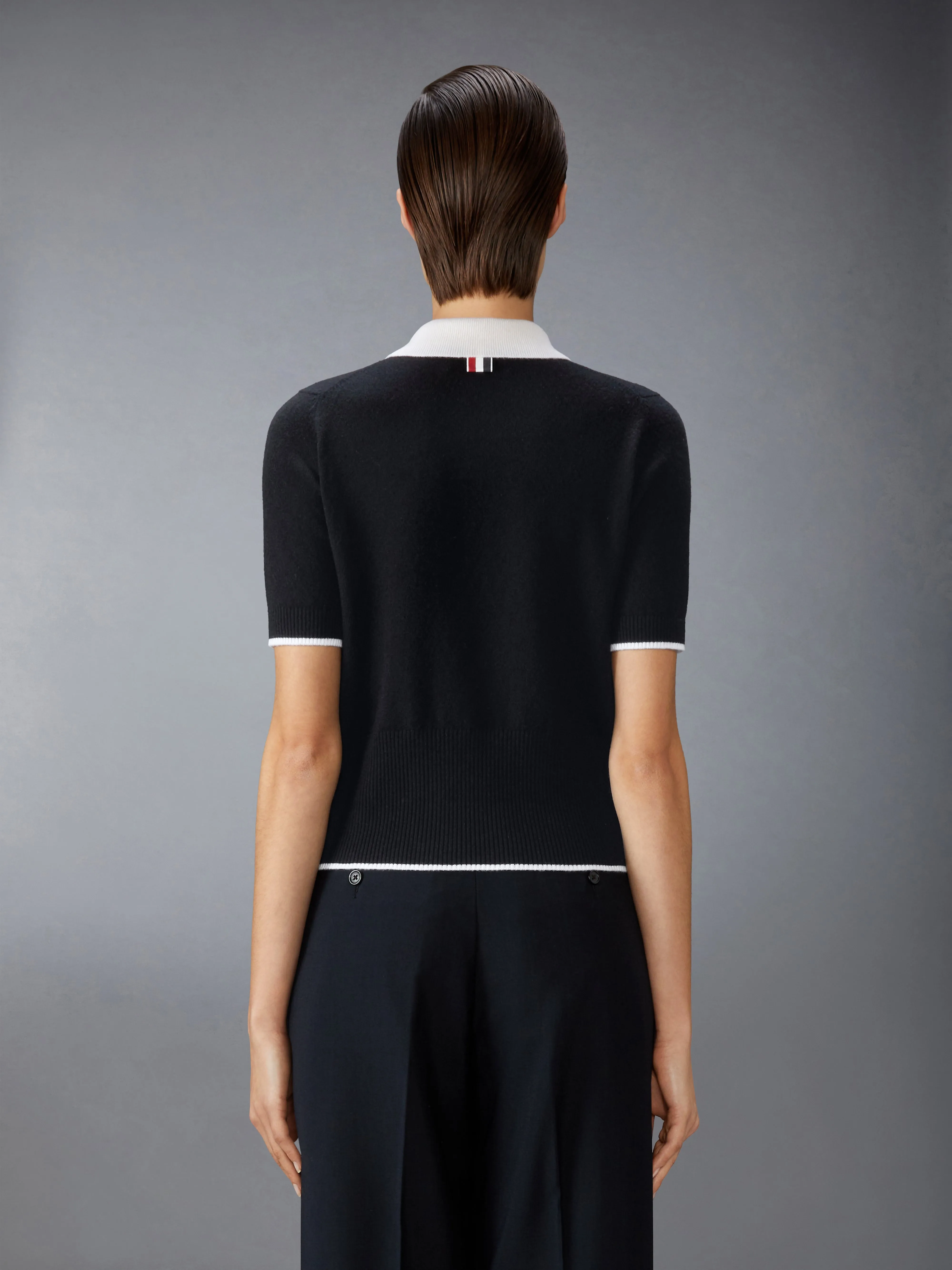 JERSEY STITCH CASHMERE POLO sold by Thom Browne product image thumbnail 2