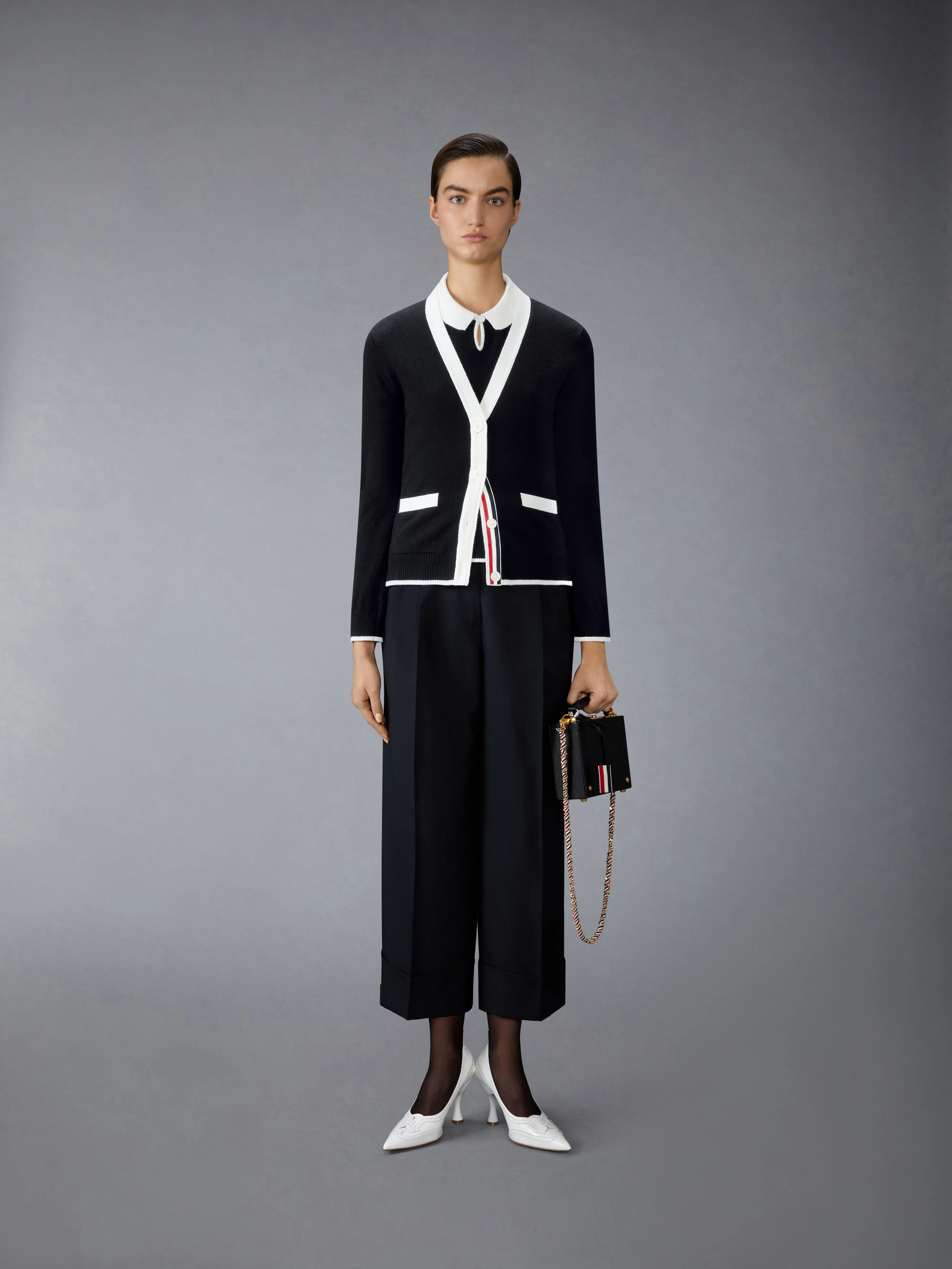 JERSEY STITCH CASHMERE POLO sold by Thom Browne product image thumbnail 3