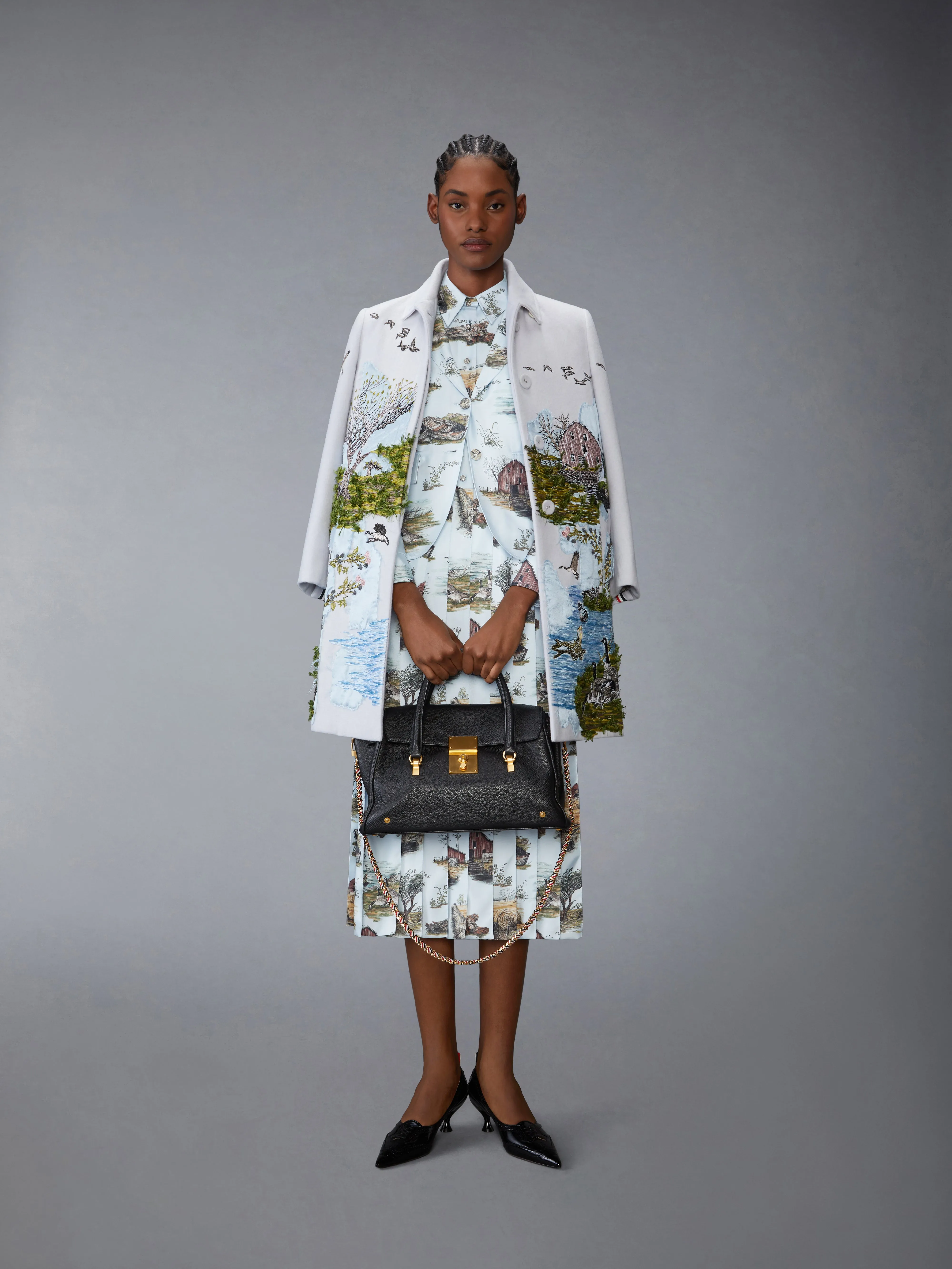 SCENIC TOILE SILK TWILL HIGH ARMHOLE SPORTCOAT sold by Thom Browne product image thumbnail 4