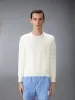 MERINO WOOL DOUBLE FACE 4-BAR CREW NECK PULLOVER sold by Thom Browne