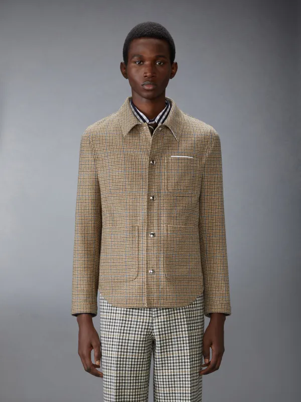 GUNCLUB CHECK CHEVIOT TWEED UTILITY JACKET sold by Thom Browne