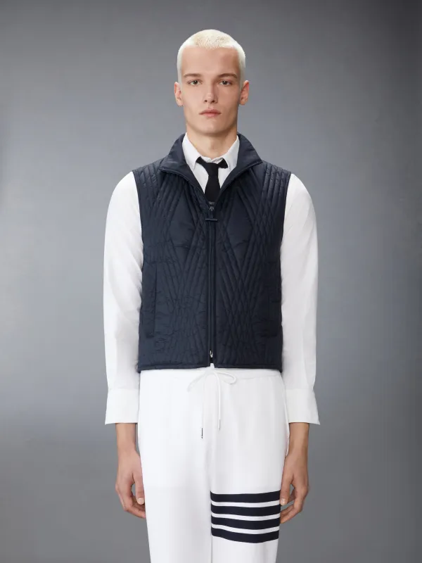 NYLON TECH ECO FILLED QUILTED VEST sold by Thom Browne