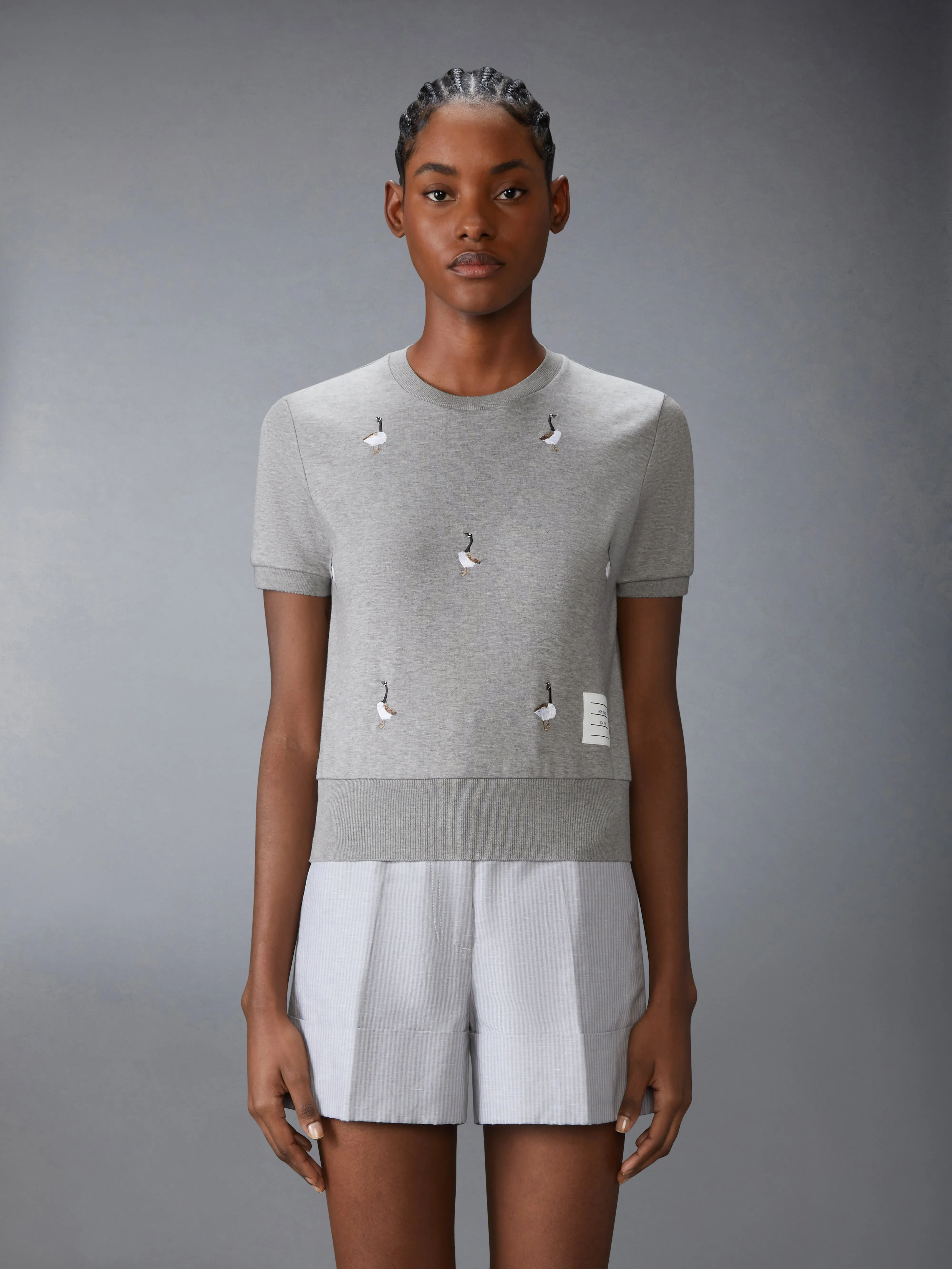 COTTON MILANO GEESE TEE sold by Thom Browne