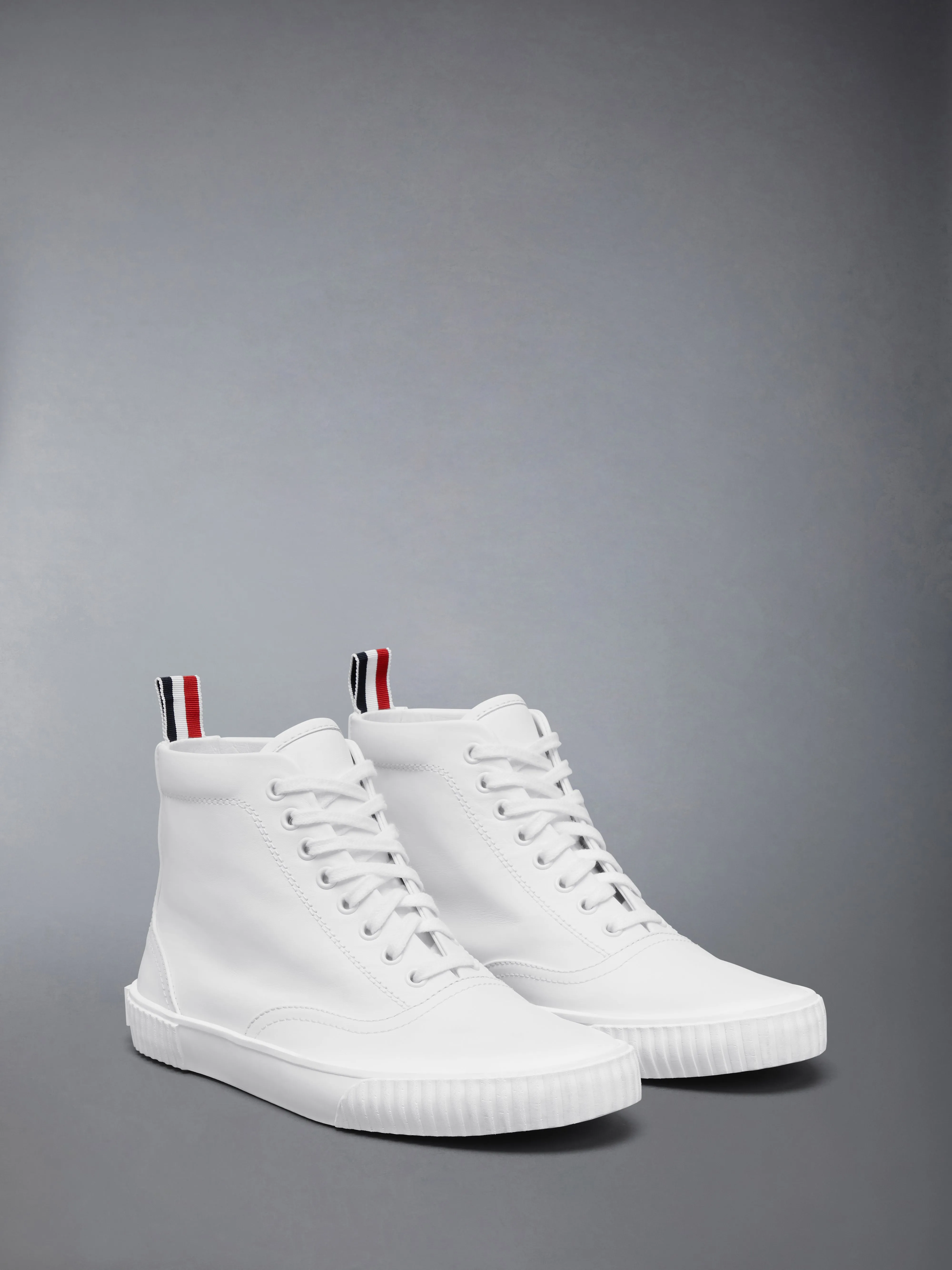 VITELLO CALF LEATHER HIGH TOP HERITAGE SNEAKERS sold by Thom Browne product image thumbnail 2
