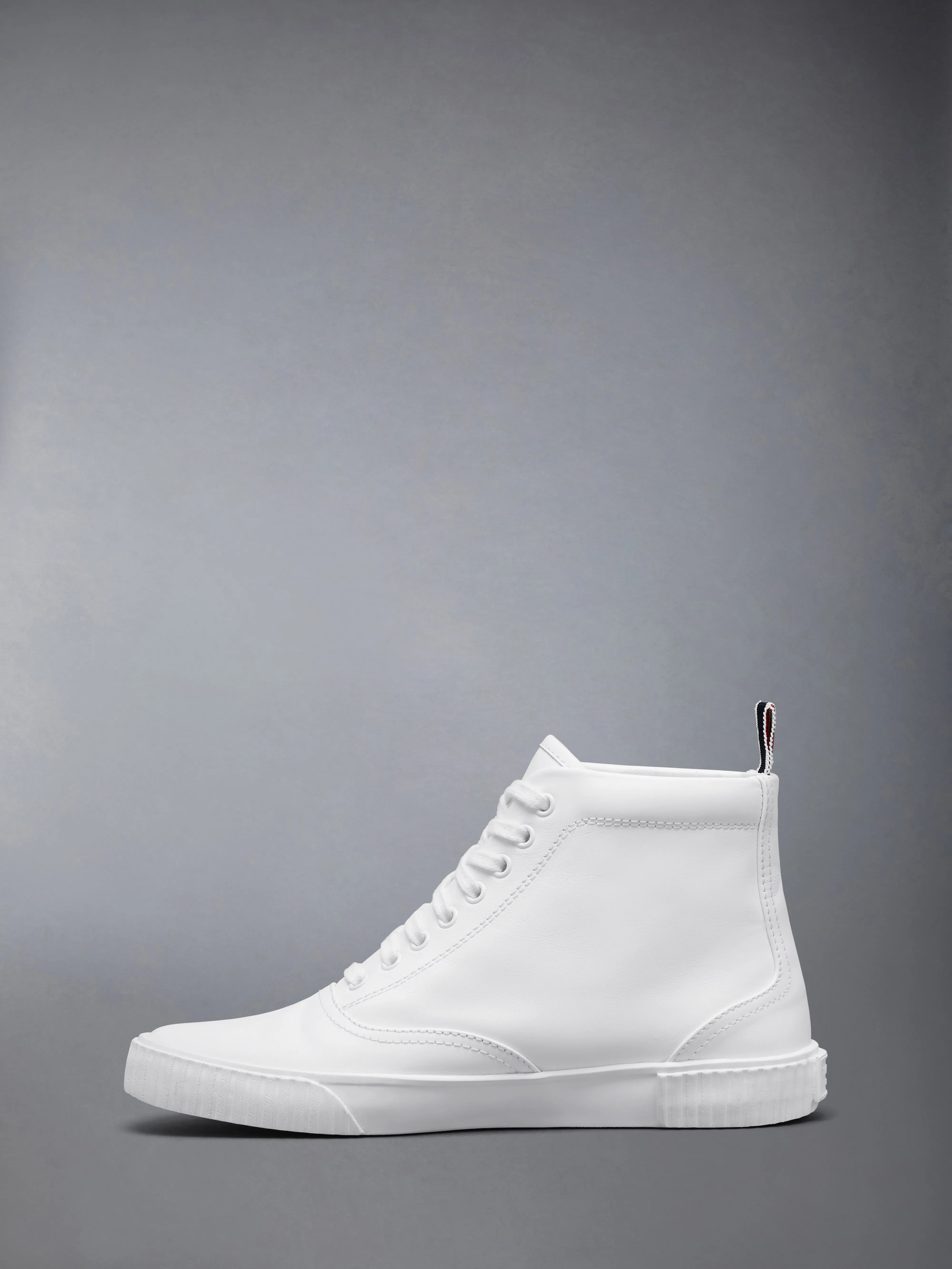 VITELLO CALF LEATHER HIGH TOP HERITAGE SNEAKERS sold by Thom Browne product image thumbnail 3