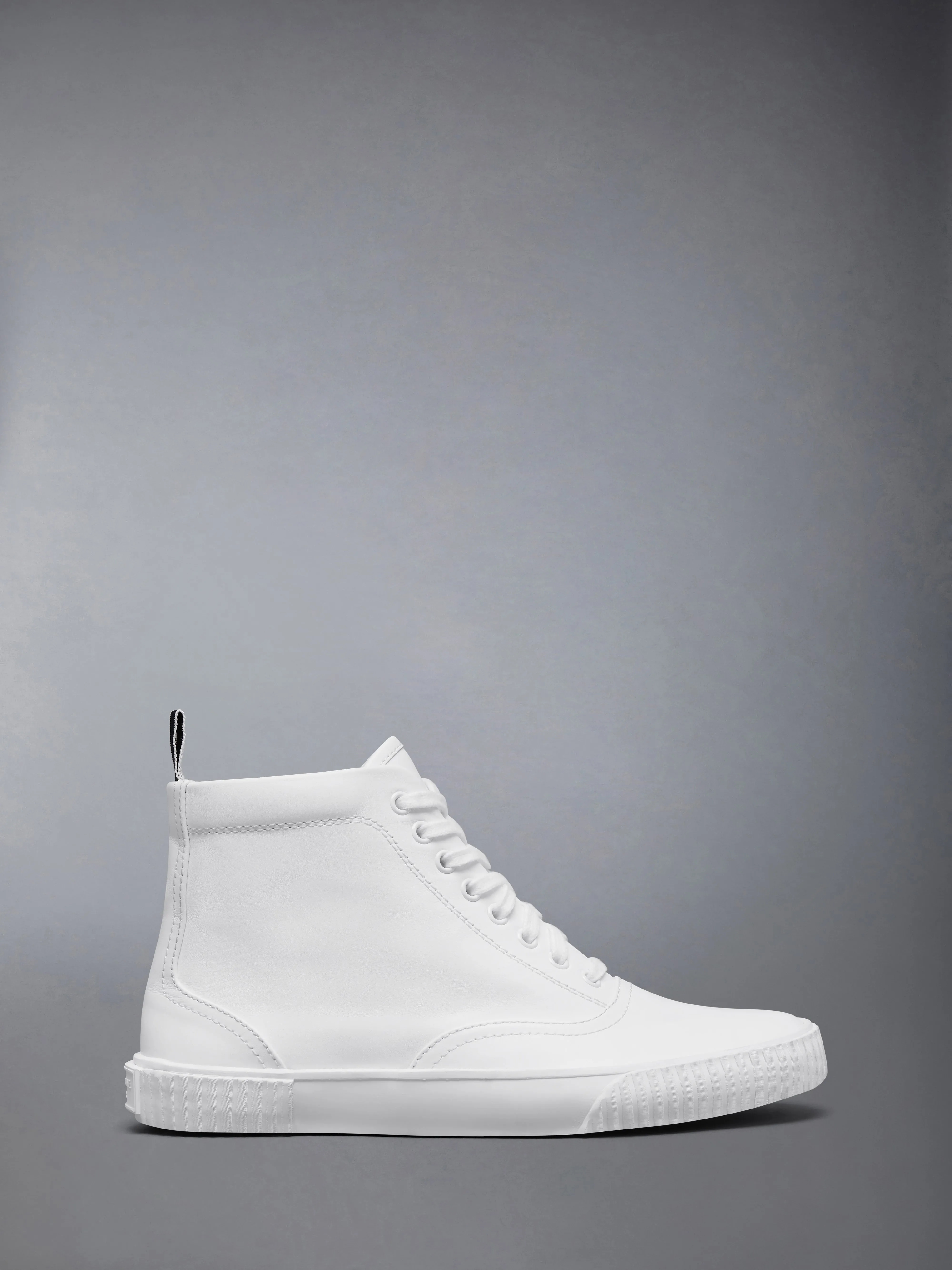 VITELLO CALF LEATHER HIGH TOP HERITAGE SNEAKERS sold by Thom Browne