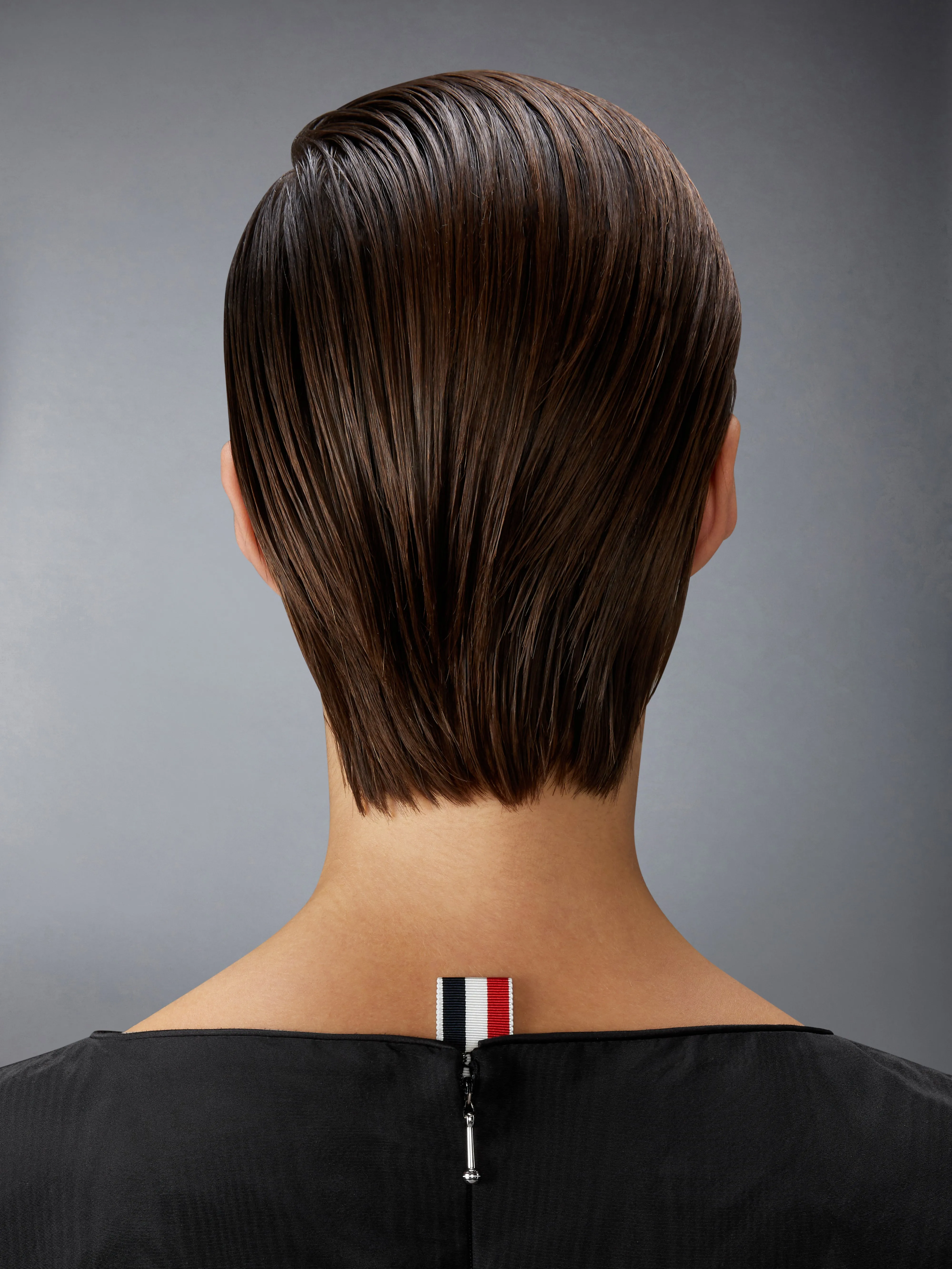 SILK MOIRE BOAT NECK COLUMN DRESS sold by Thom Browne product image thumbnail 5