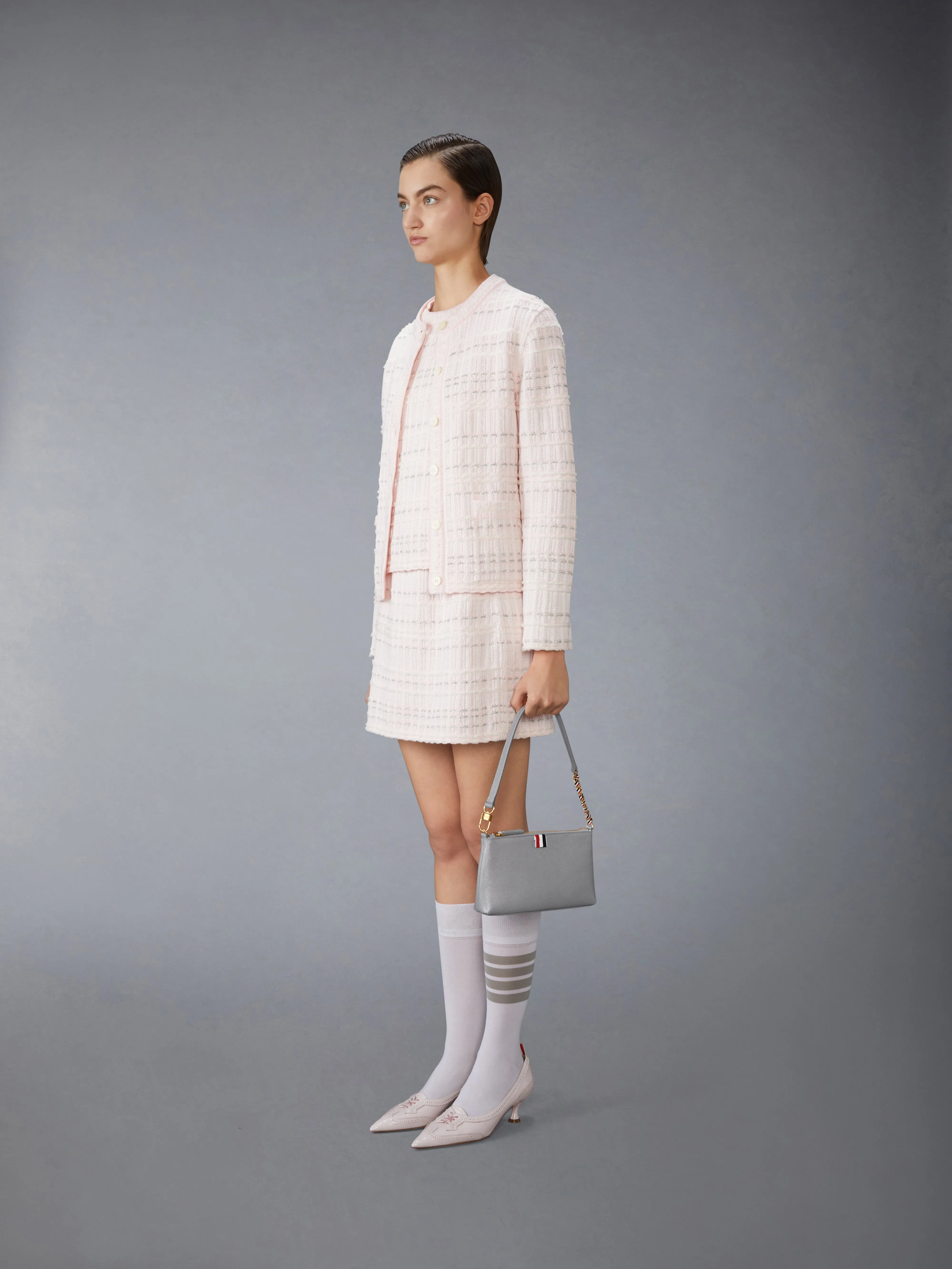 PEBBLE GRAIN ZIPPED MINI BAG sold by Thom Browne product image thumbnail 4