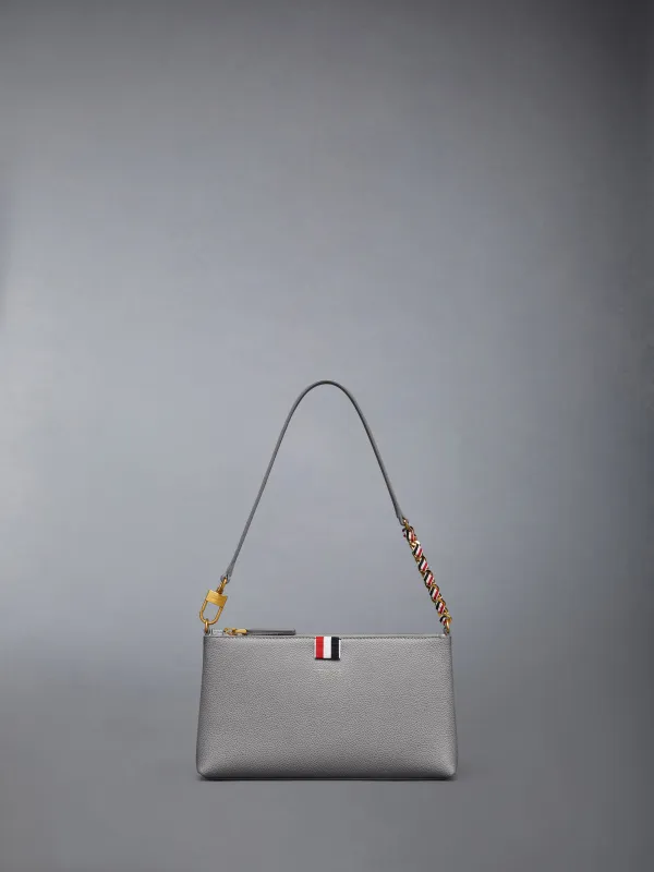 PEBBLE GRAIN ZIPPED MINI BAG sold by Thom Browne