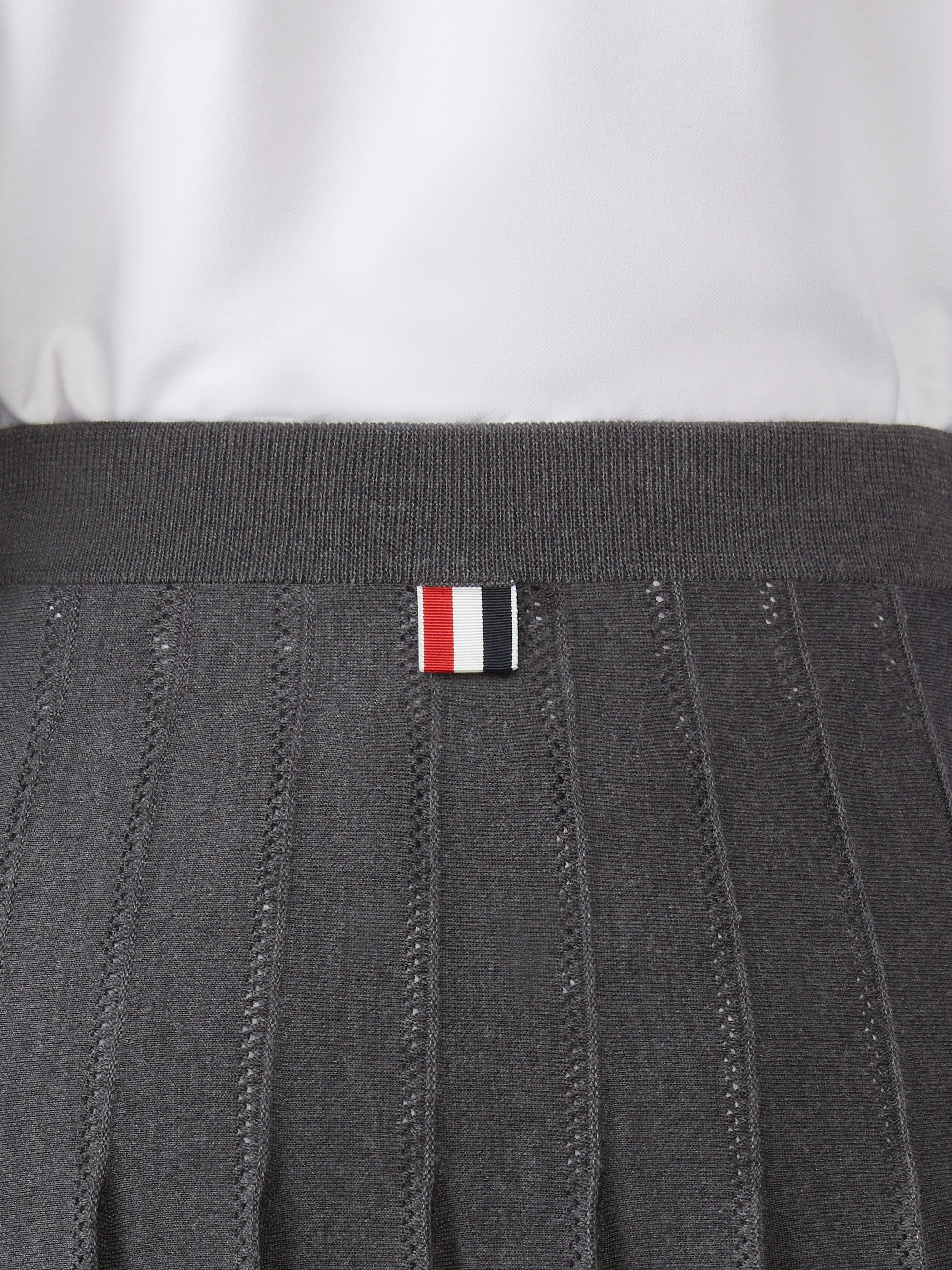 WOOL SILK POINTELLE PLEATED SKIRT sold by Thom Browne product image thumbnail 5