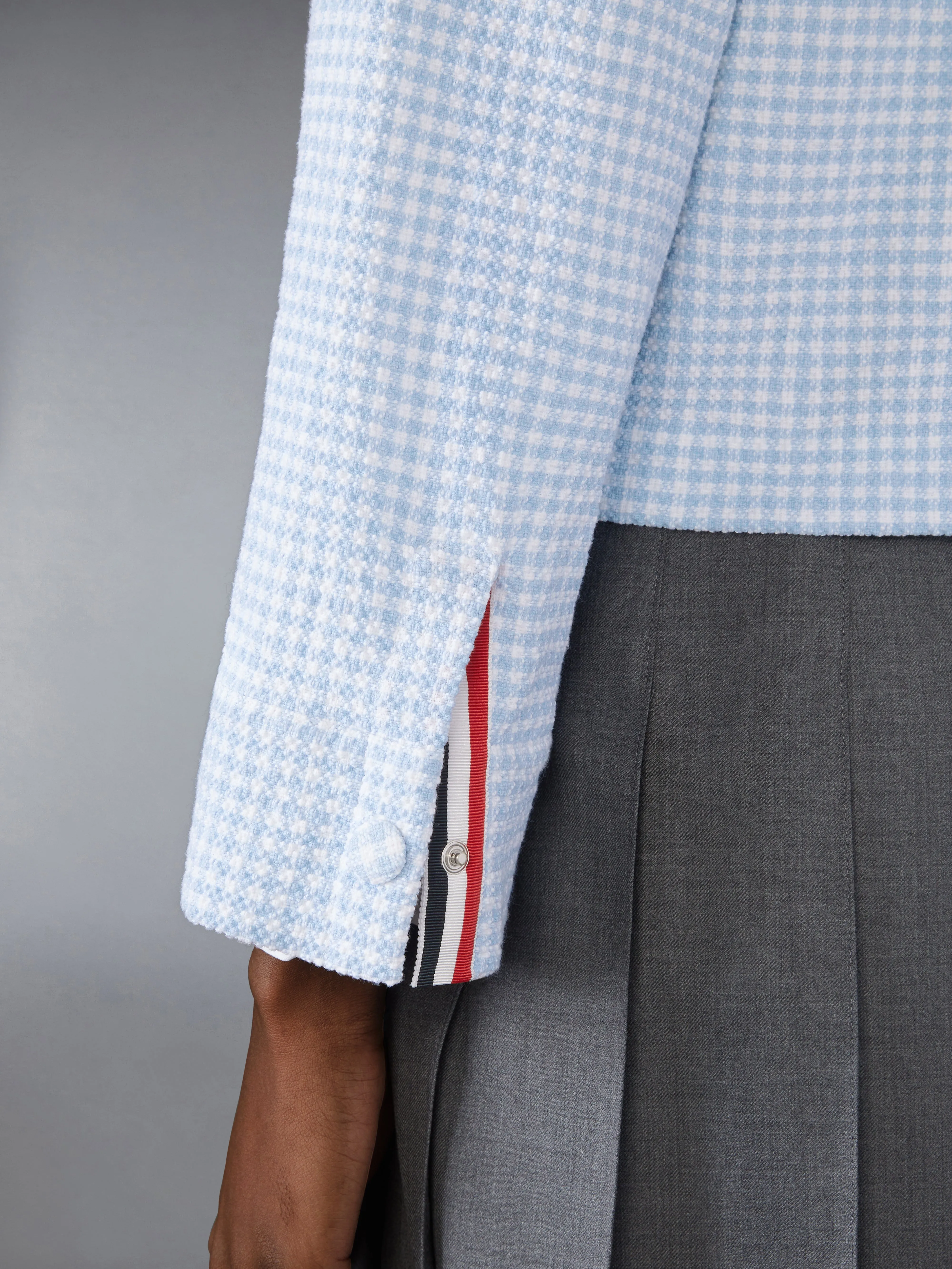 GINGHAM COTTON TWEED JACKET sold by Thom Browne product image thumbnail 4