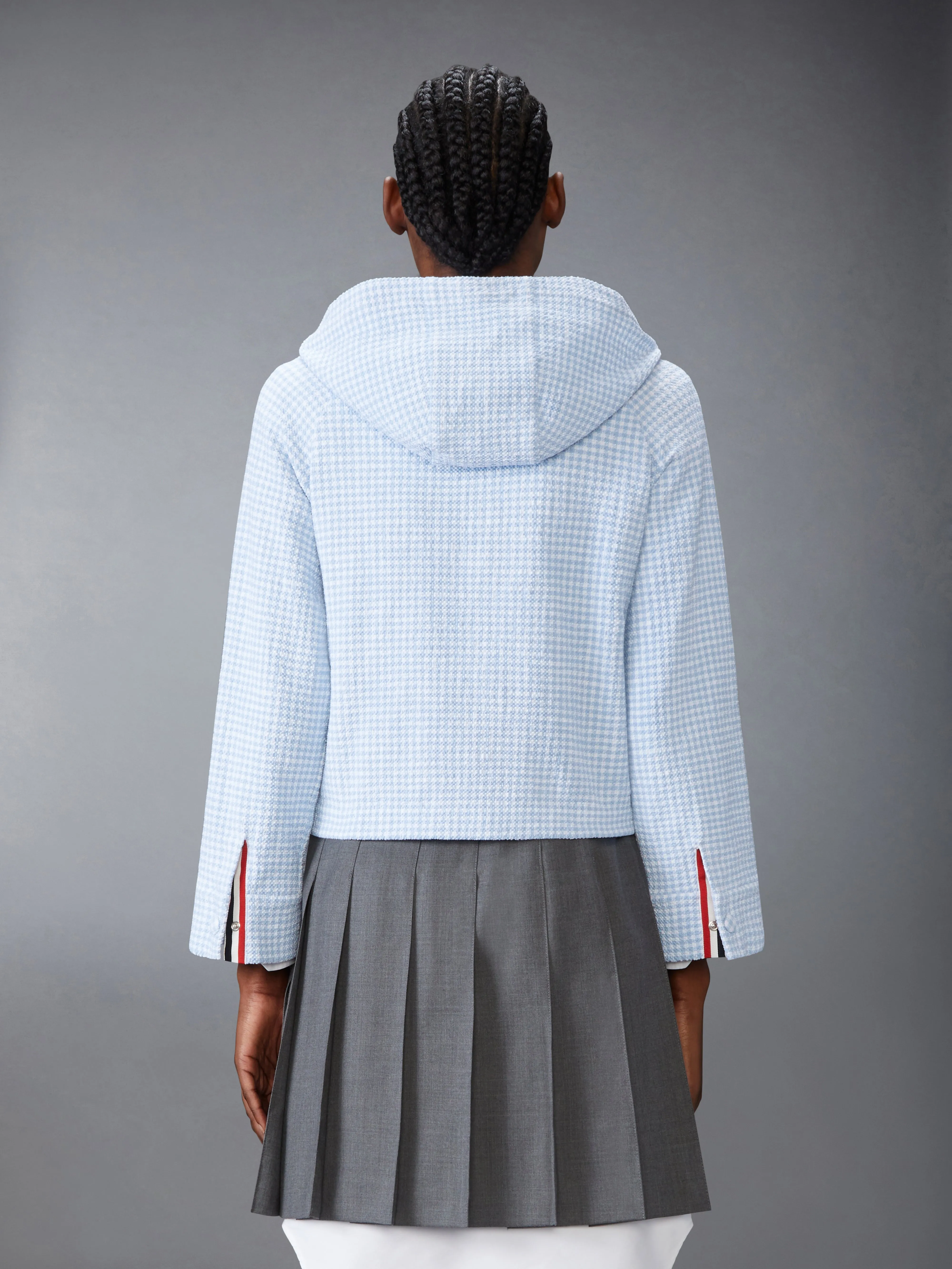 GINGHAM COTTON TWEED JACKET sold by Thom Browne product image thumbnail 2